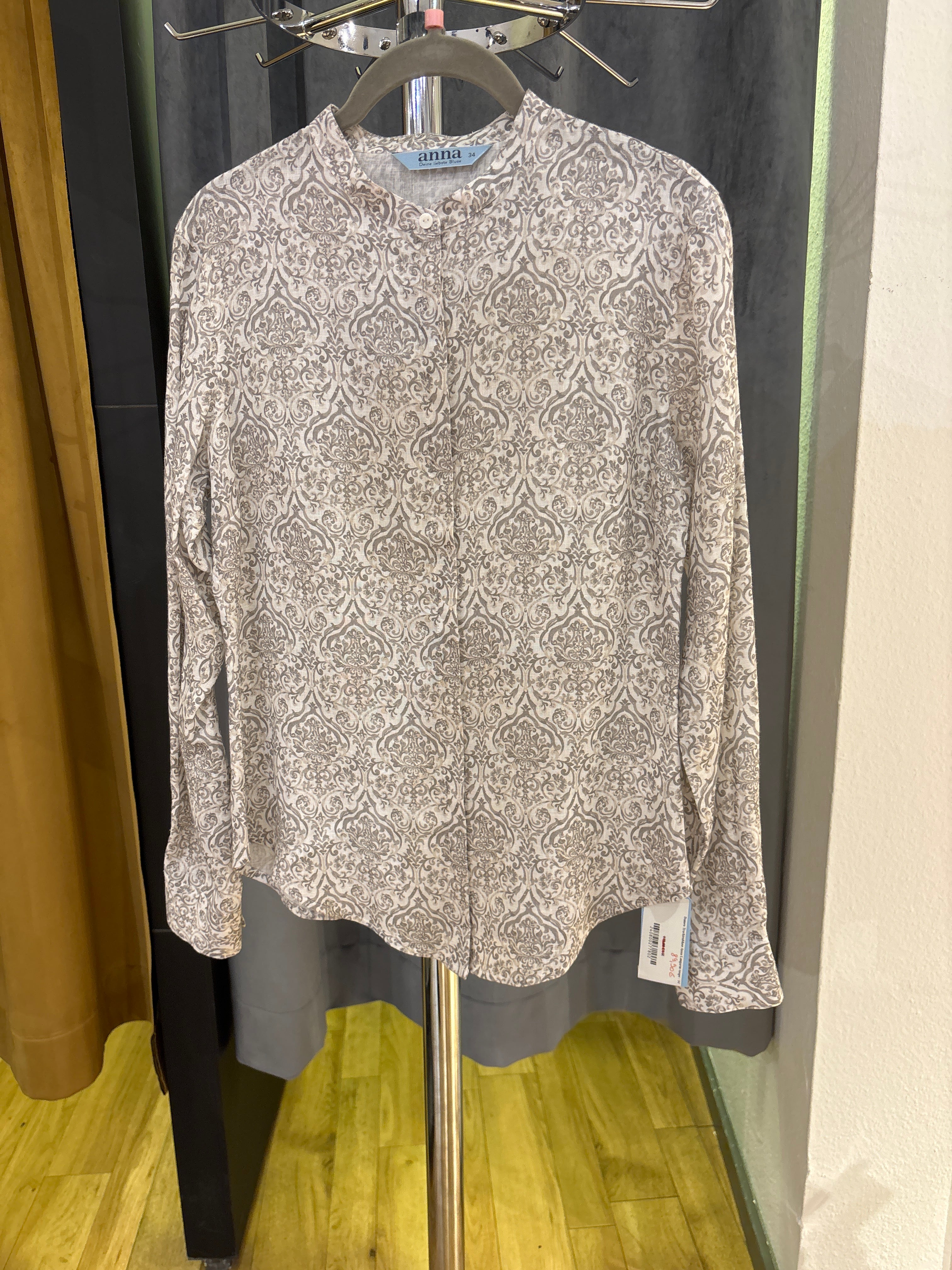 Damen Trachtenbluse Anna Langarm taupe