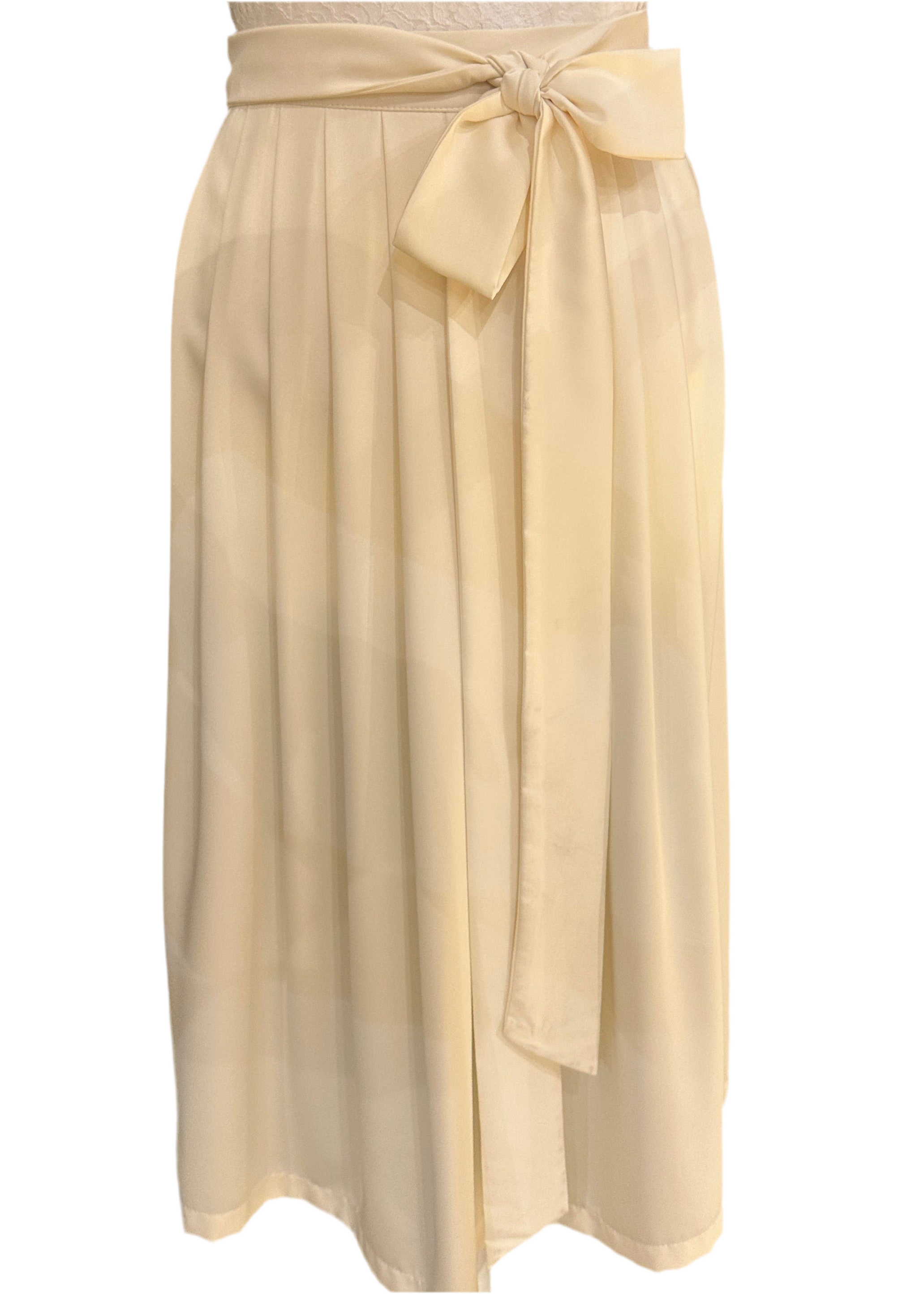 Dirndlschürze Goldstich creme/weiß 75cm