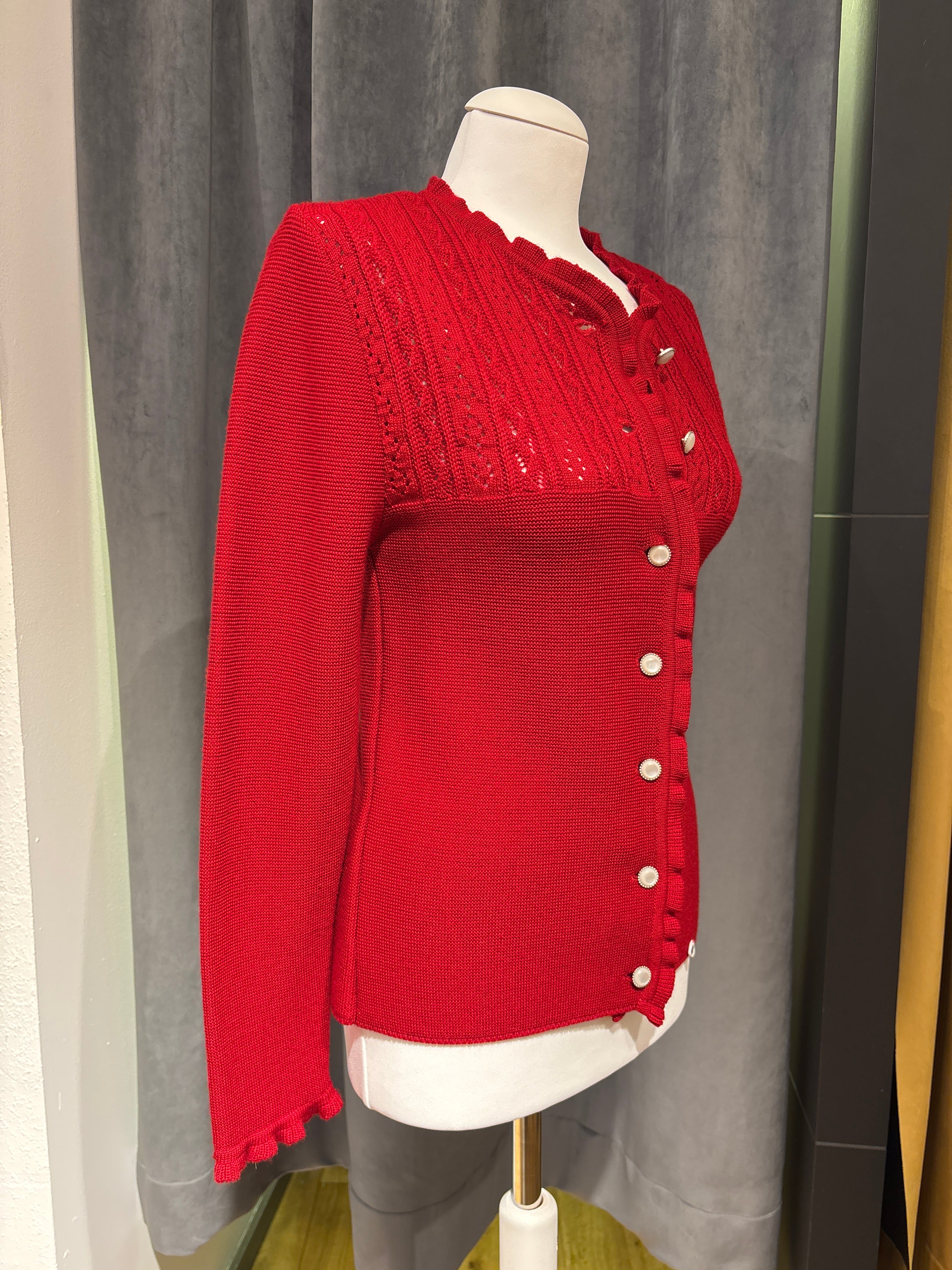 Trachten Dirndl Strickjacke Vera rot
