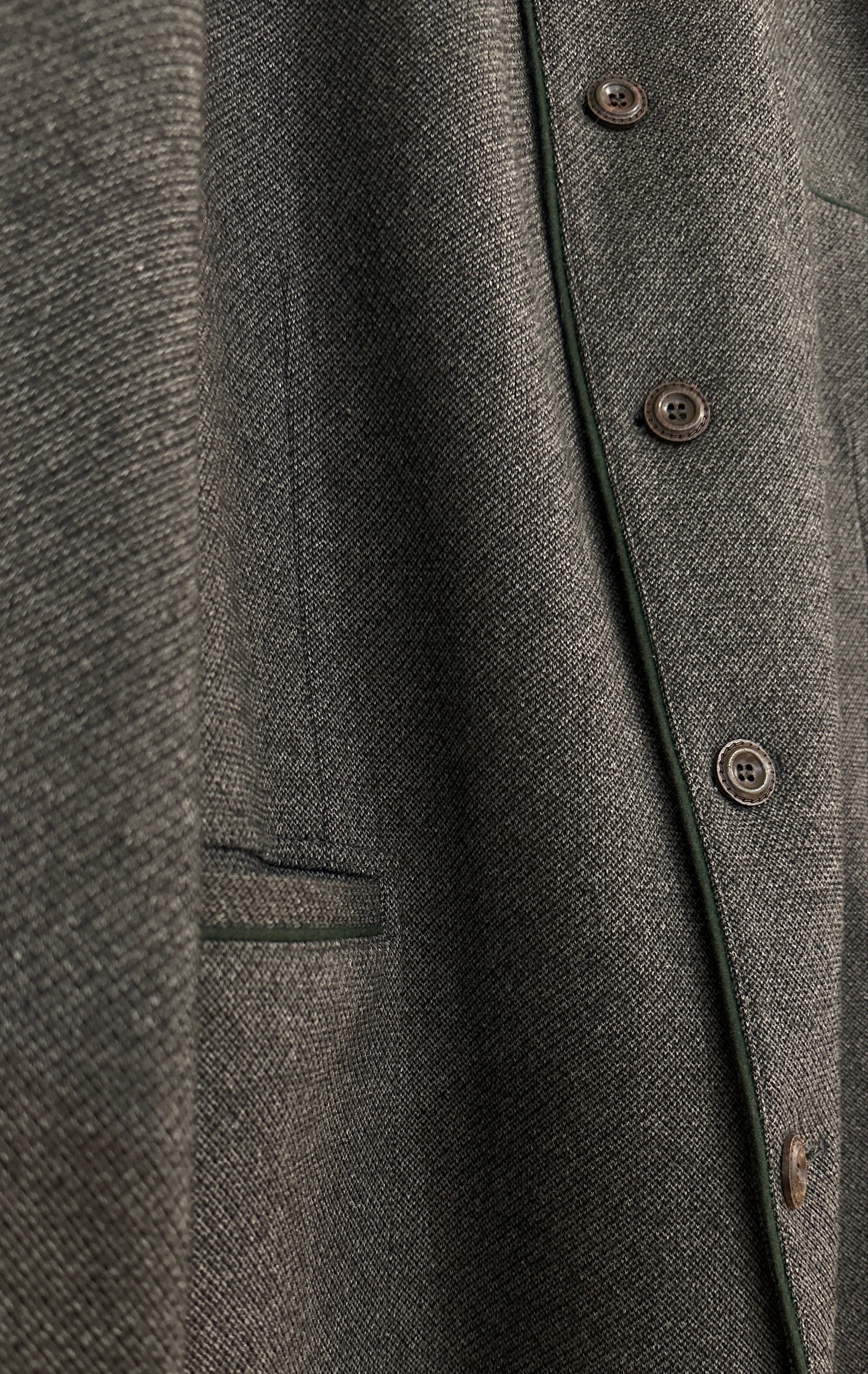 Herren Trachten Janker Jacke G´Weih & Silk anthrazit jersey