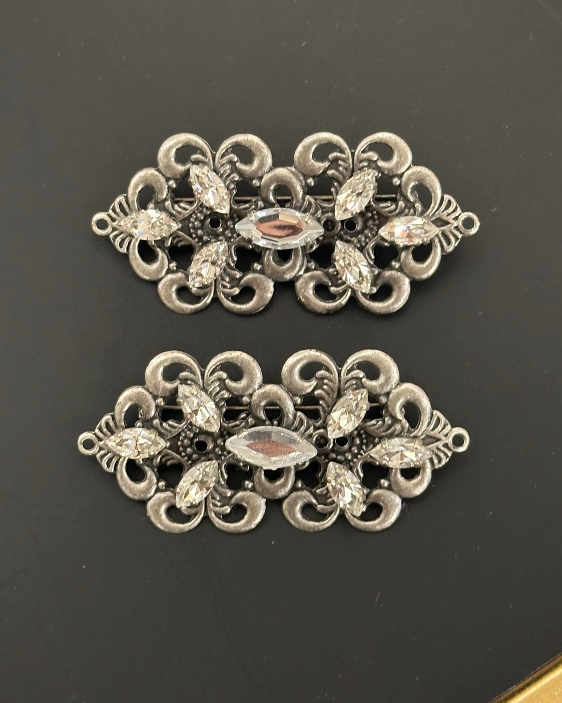 Trachten Brosche silber/Strass