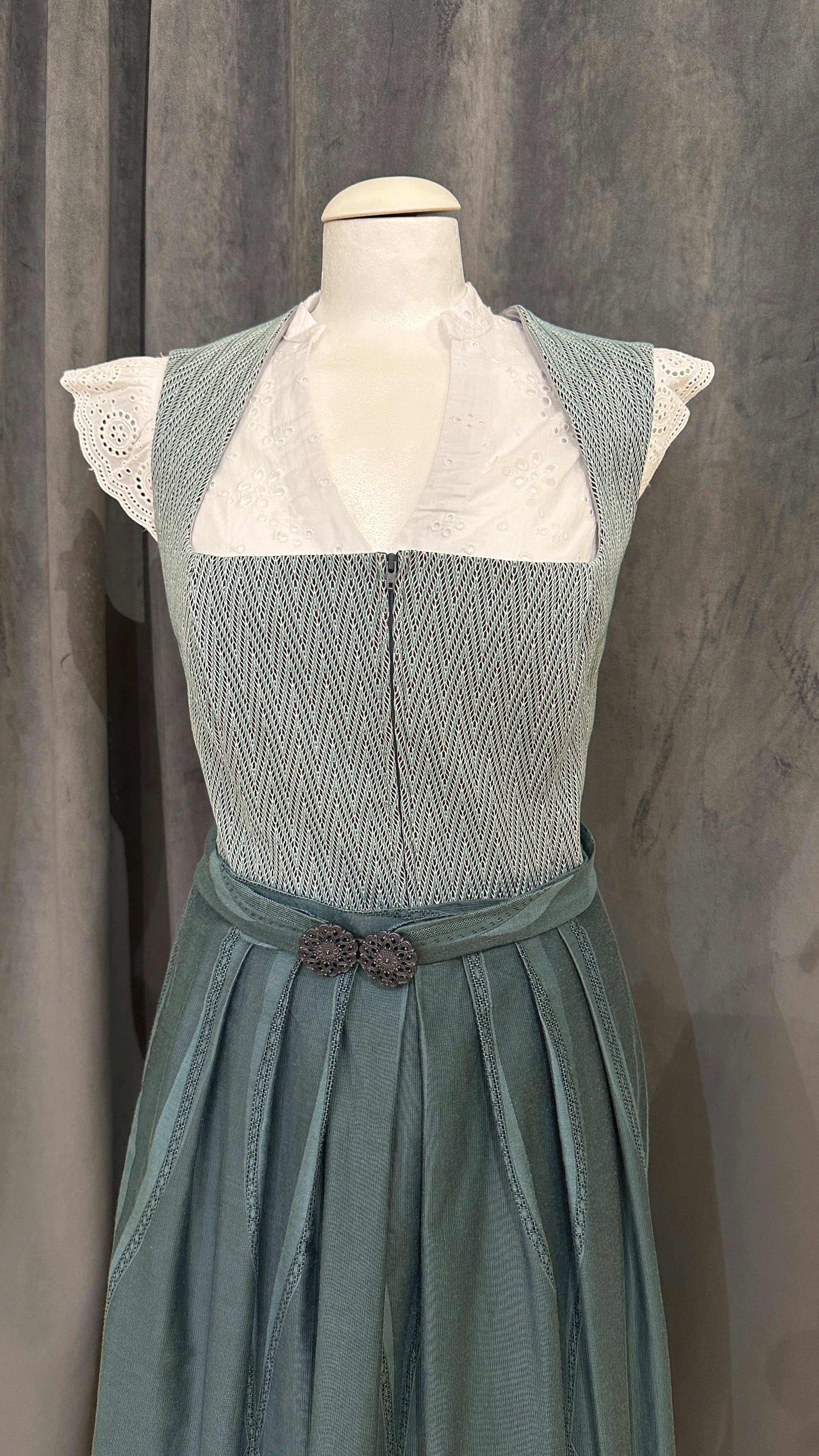 Dirndl Goldstich Stretch petrol/türkis 75cm