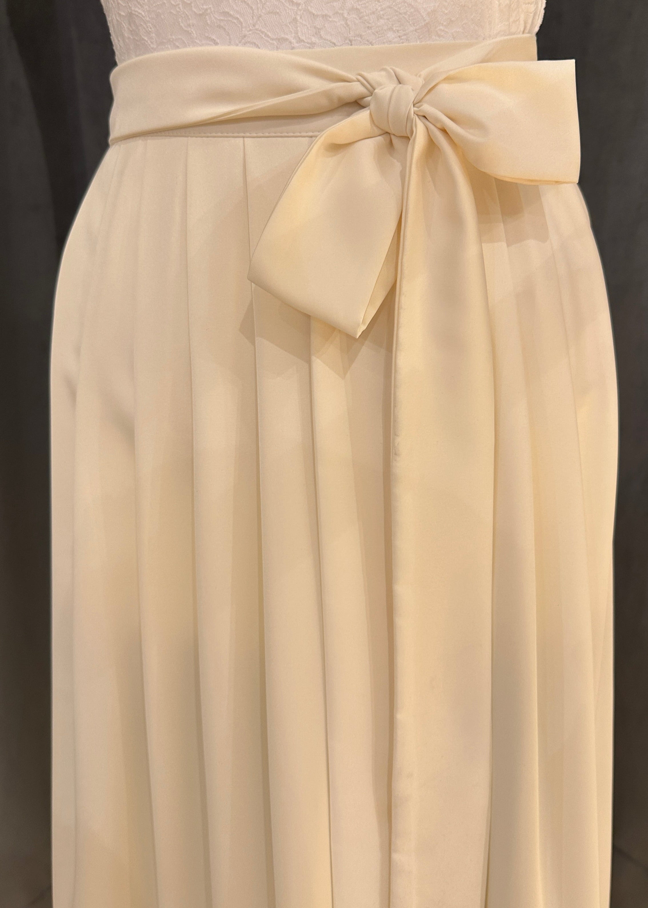 Dirndlschürze Goldstich creme/weiß 75cm