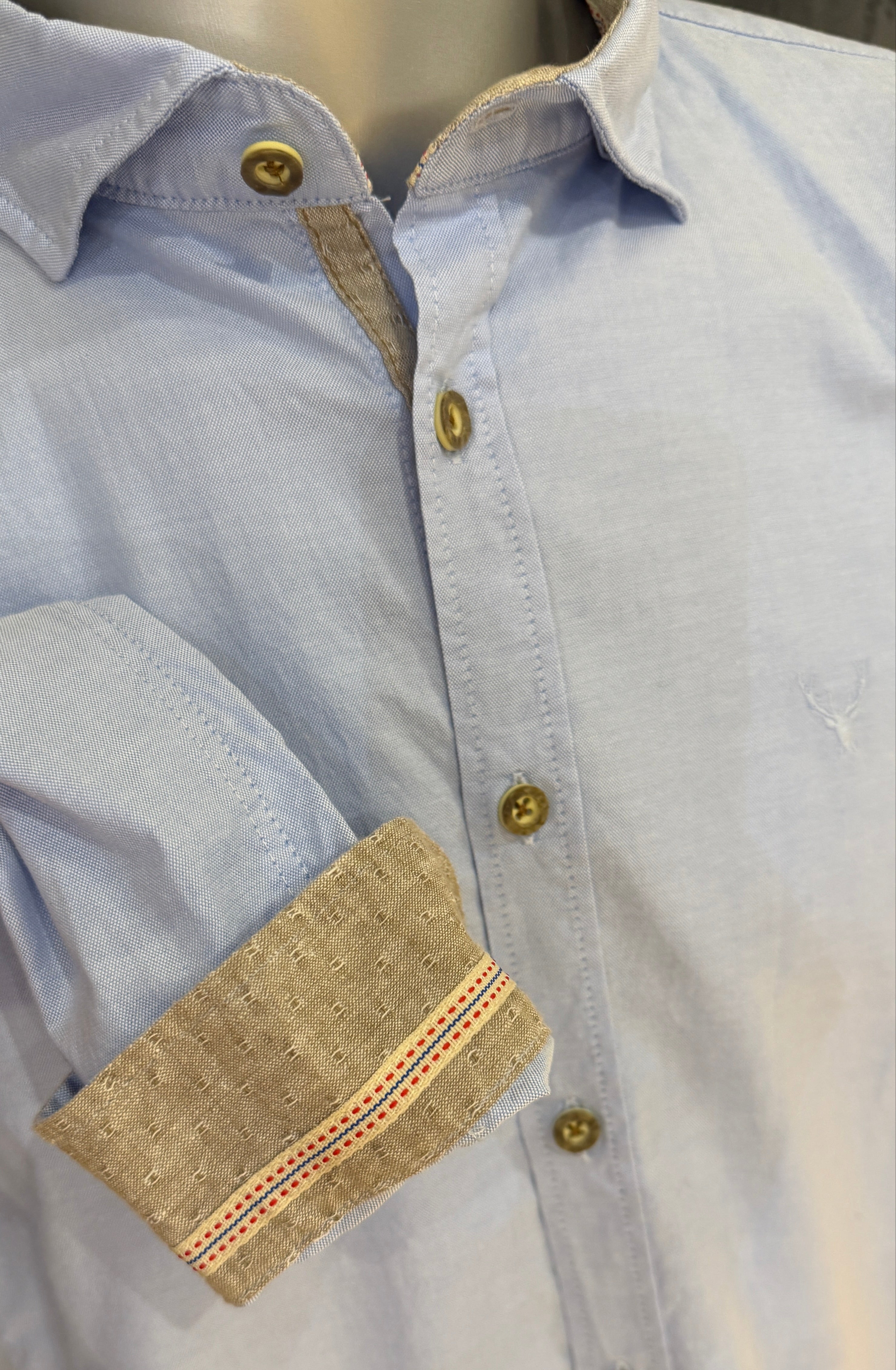 Trachtenhemd Pure hellblau Modern Fit