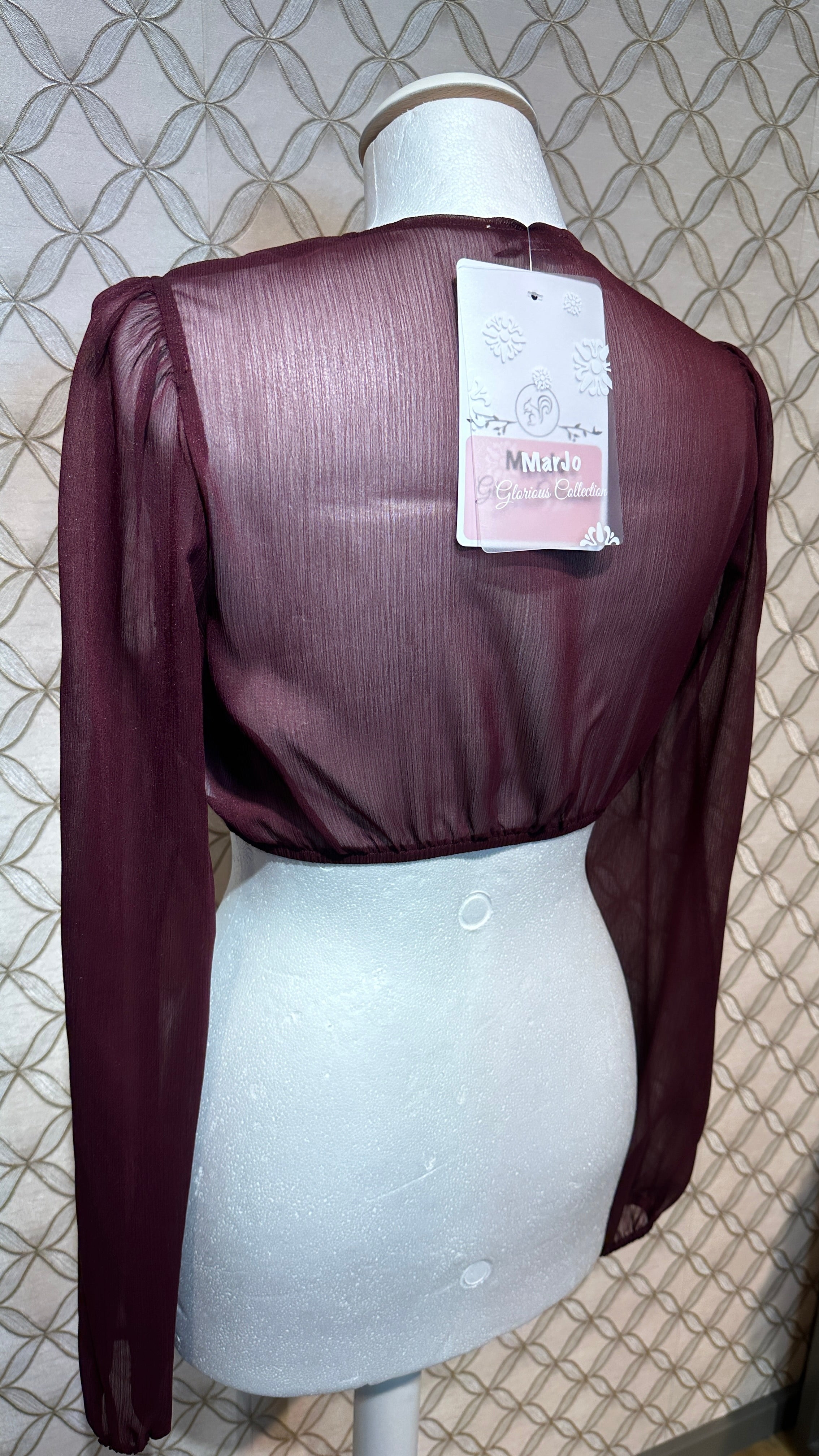Dirndlbluse Marjo Salching bordeaux