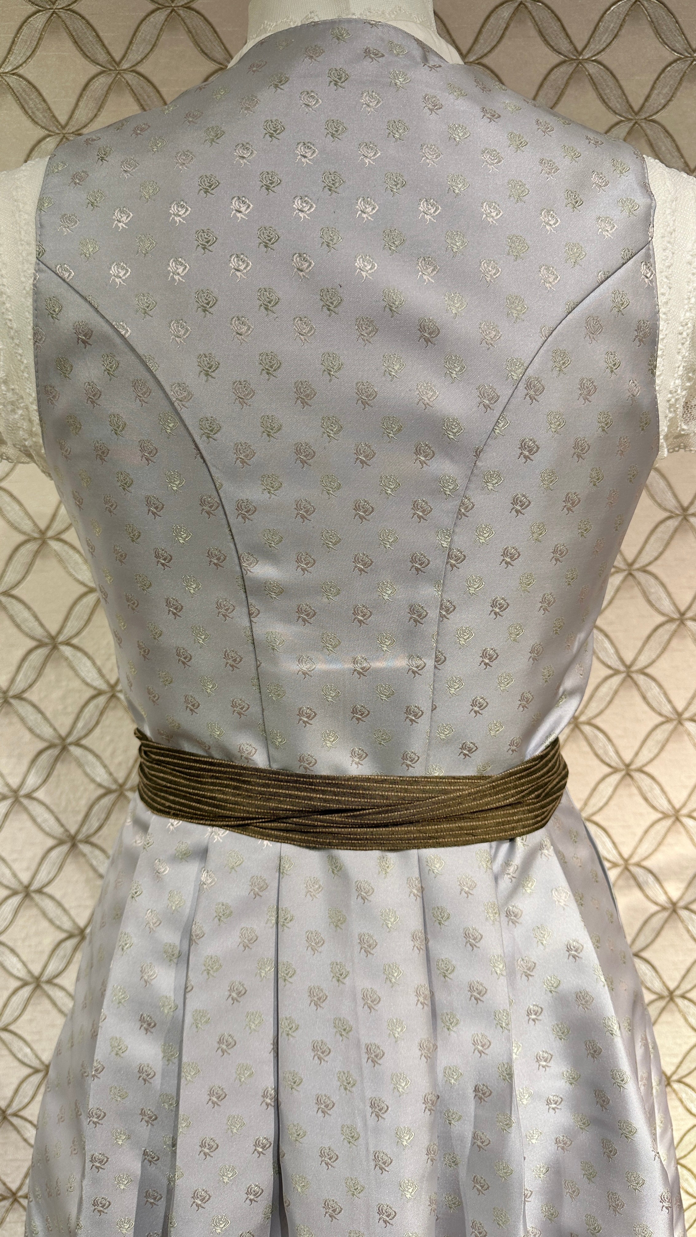 Dirndl Goldstich eisblau mit Schnalle 75cm