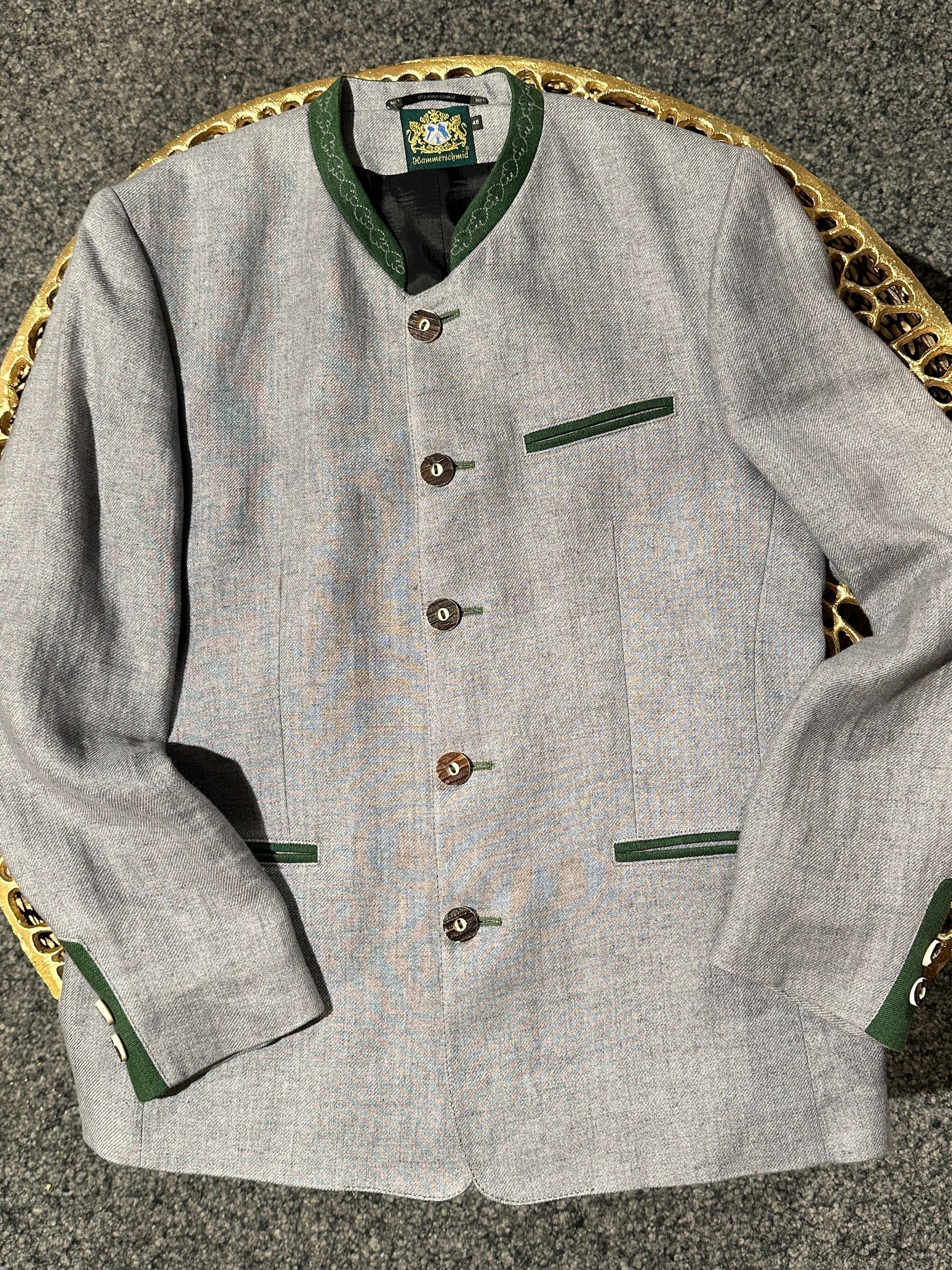 Trachtenjacke Herren Hammerschmid Arnold Leinen hellgrau