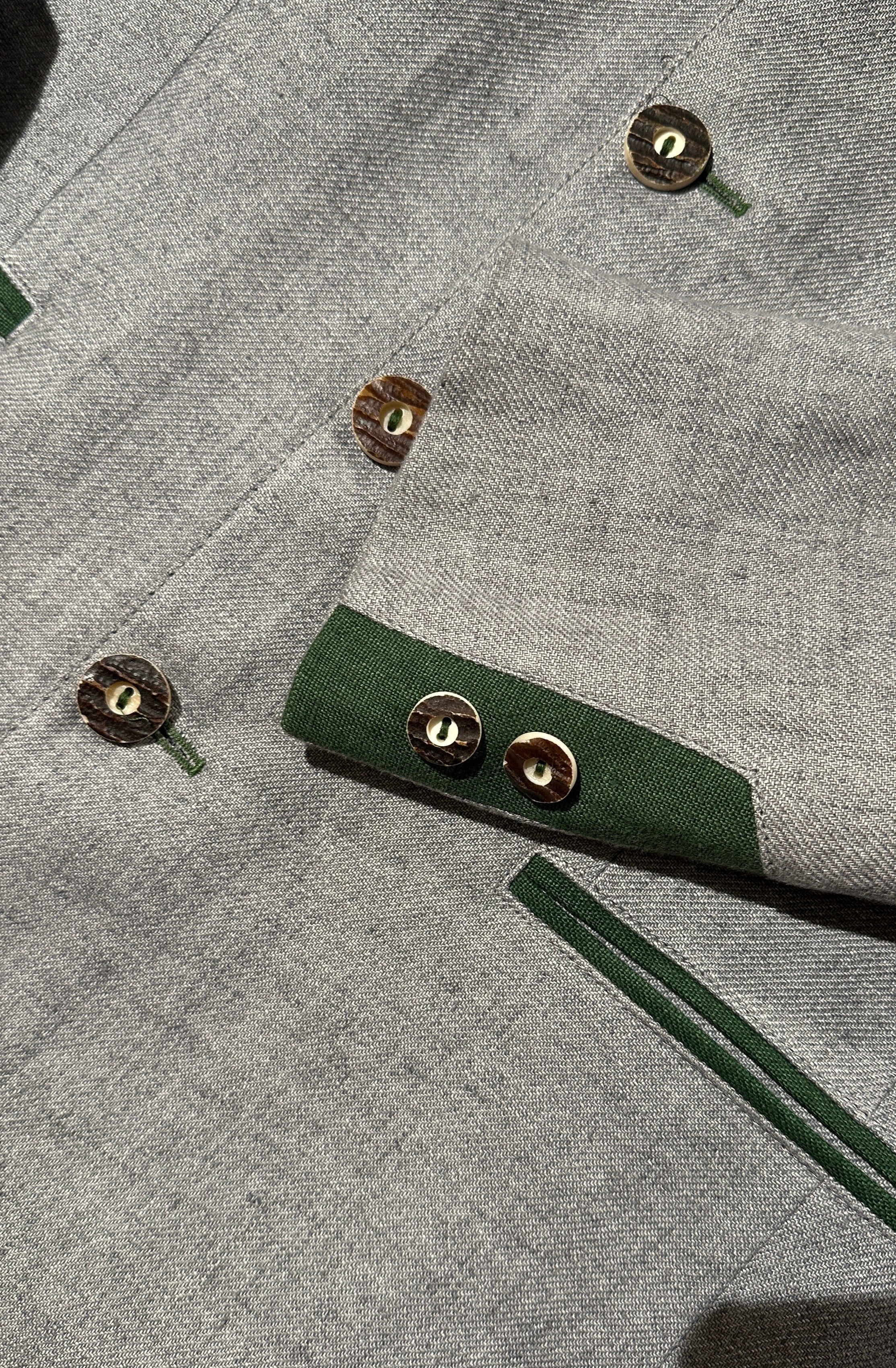 Trachtenjacke Herren Hammerschmid Arnold Leinen hellgrau
