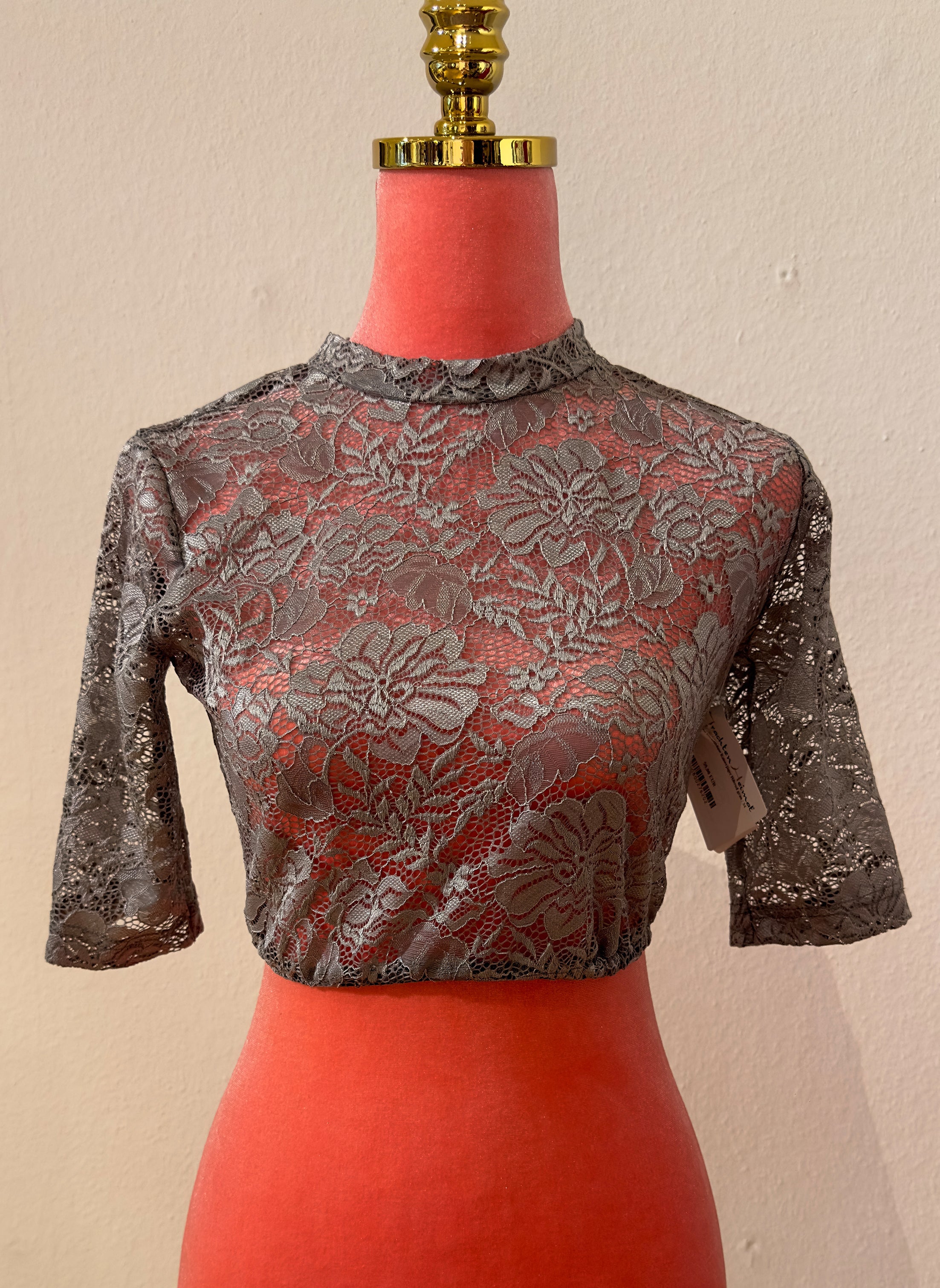 Spitzen Dirndlbluse Kaiserjäger Hiltrudis grau