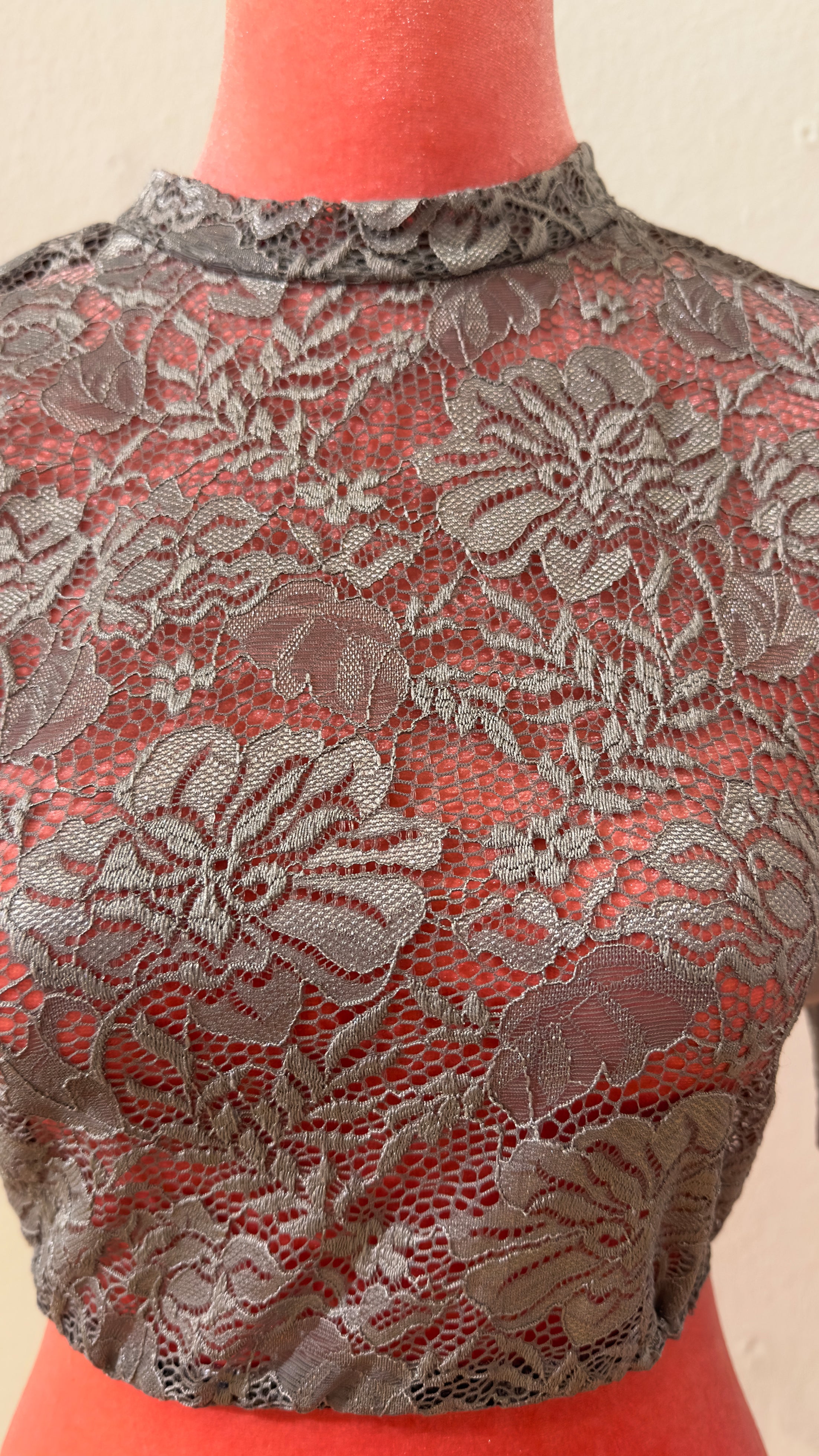 Spitzen Dirndlbluse Kaiserjäger Hiltrudis grau