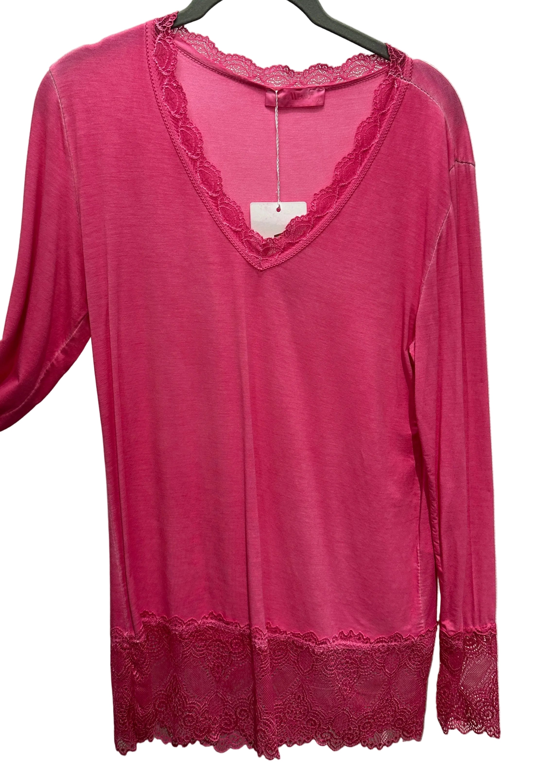 Shirt V Milano pink