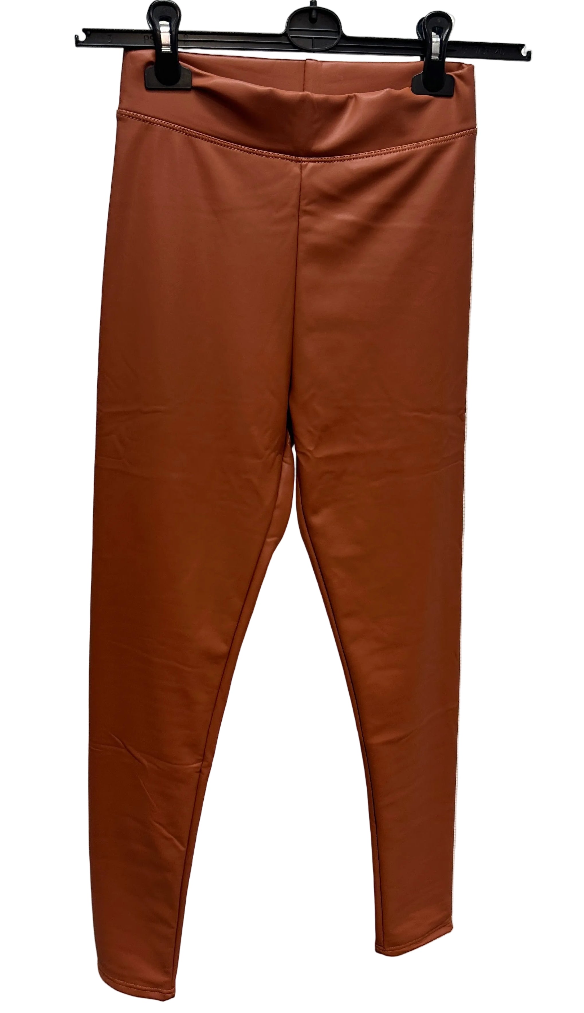 Leggings Lederoptik konjac braun