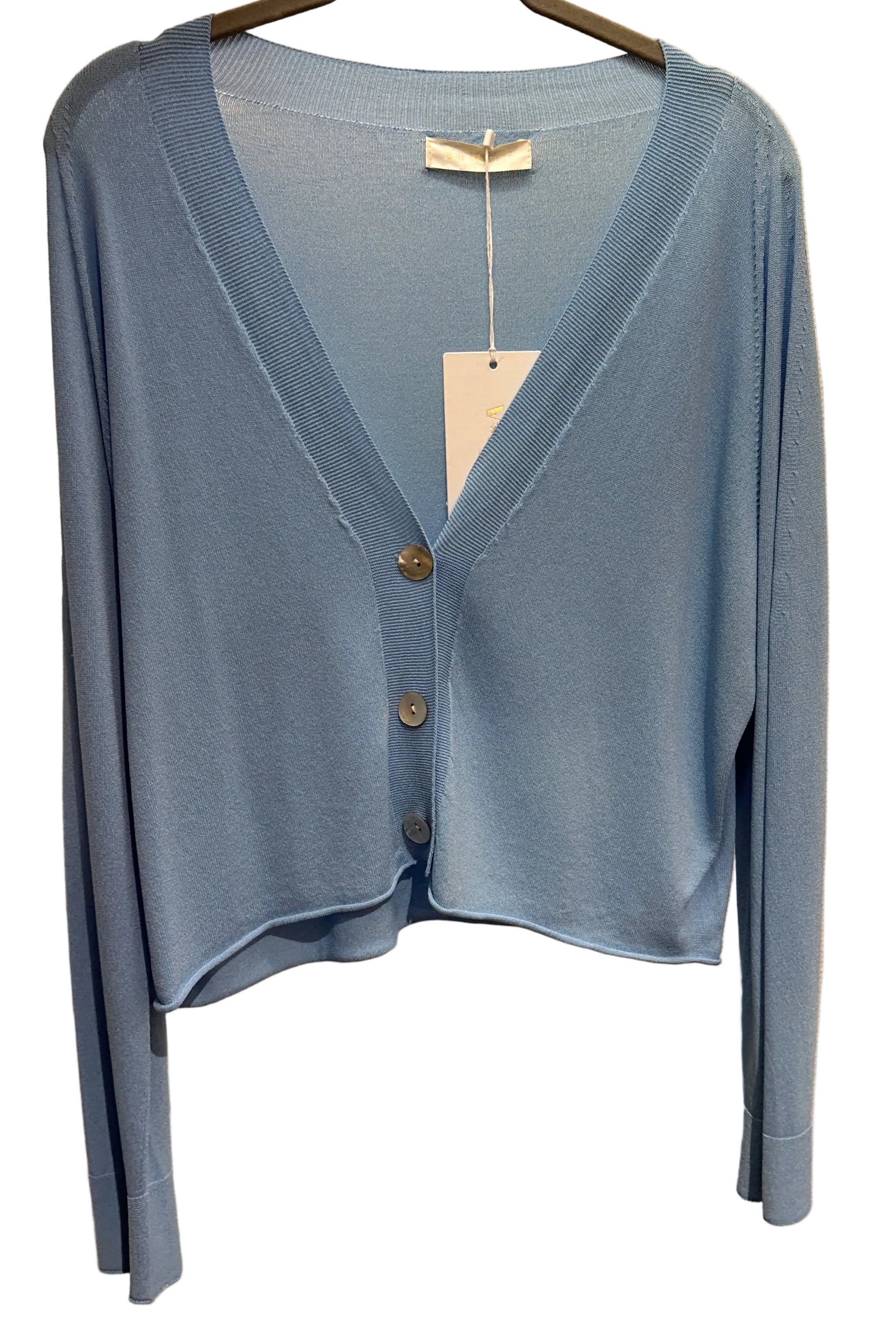 Cardigan V Milano blau