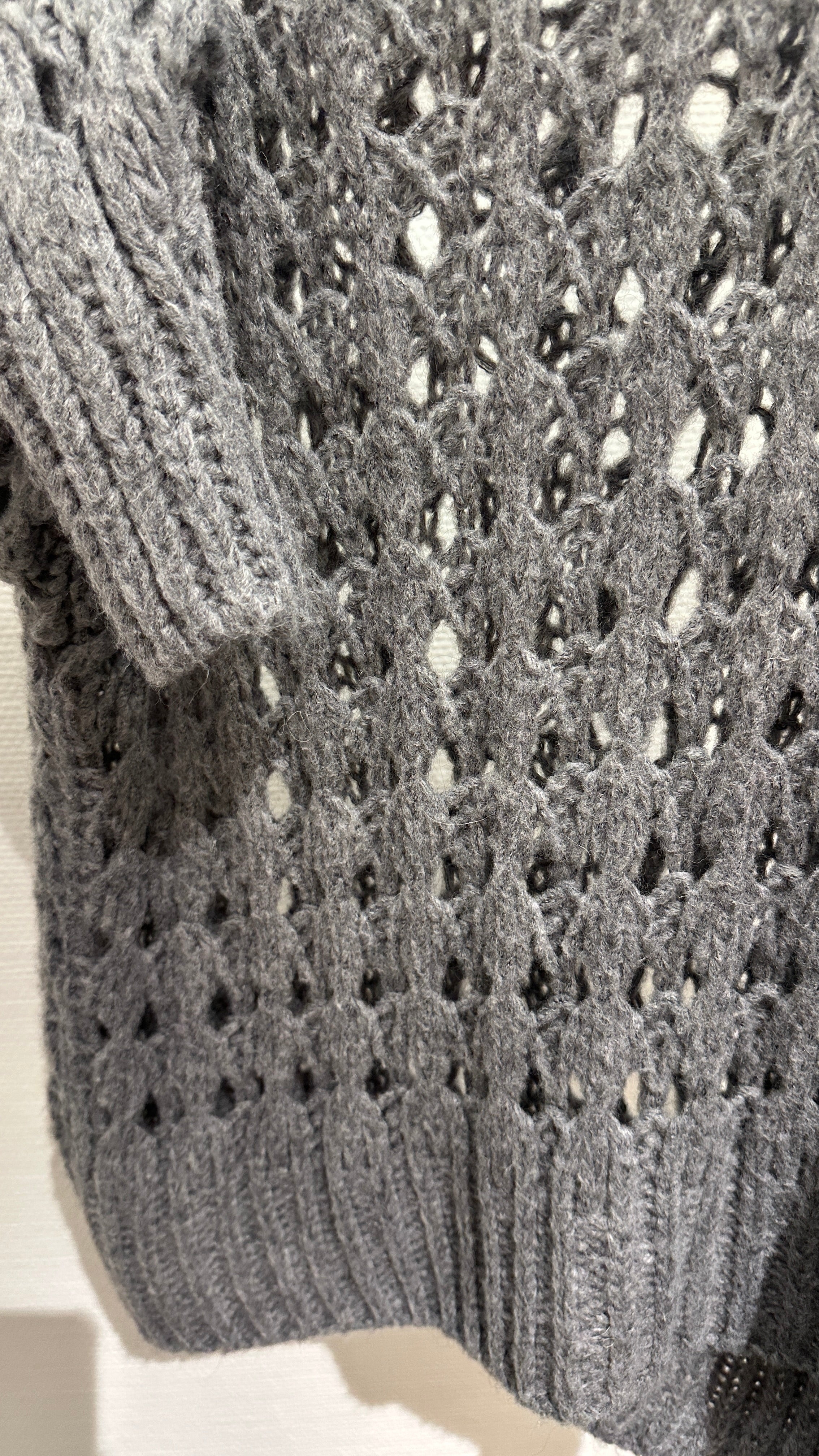Pullover Strick grau