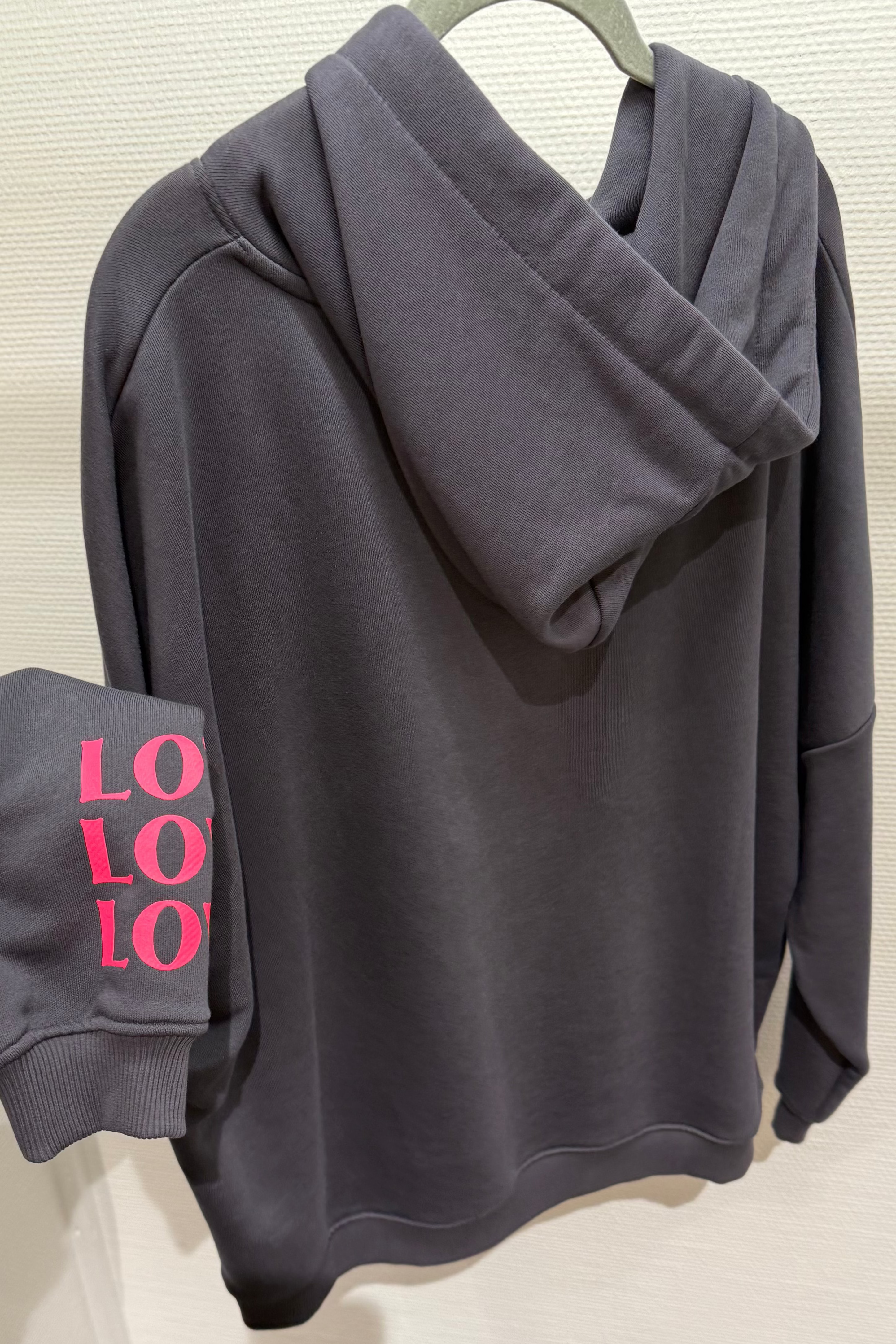 Hoodie Miss Goodlife dunkelgrau/pink