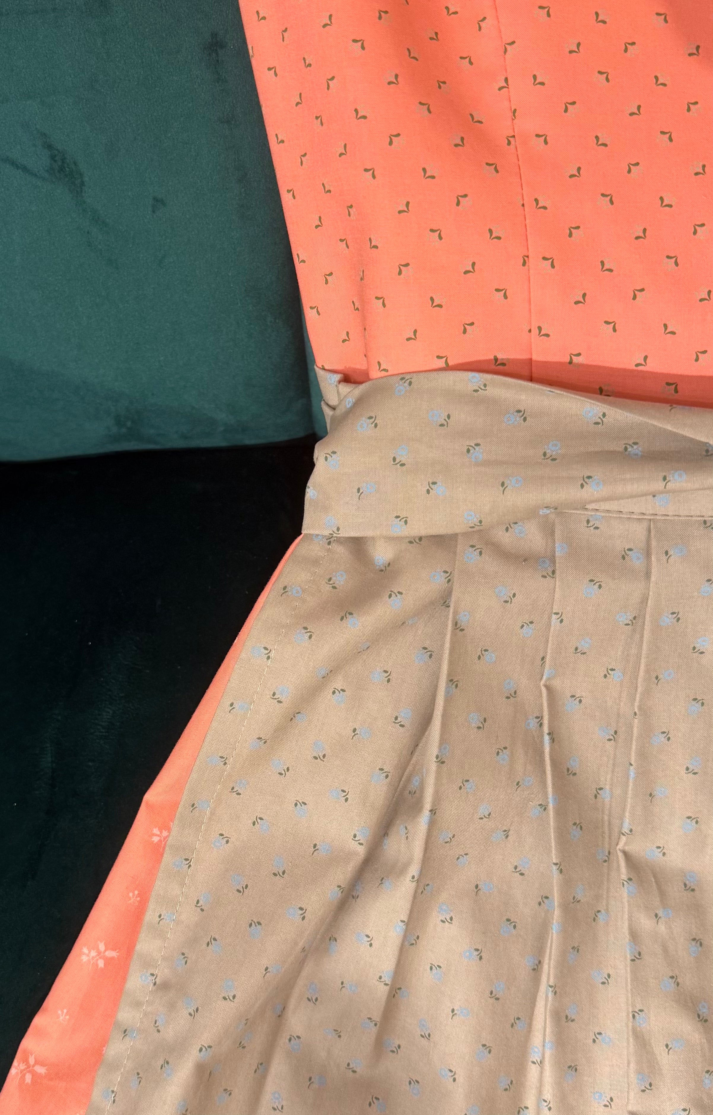 Baumwolldirndl Goldstich lachs/beige 70cm