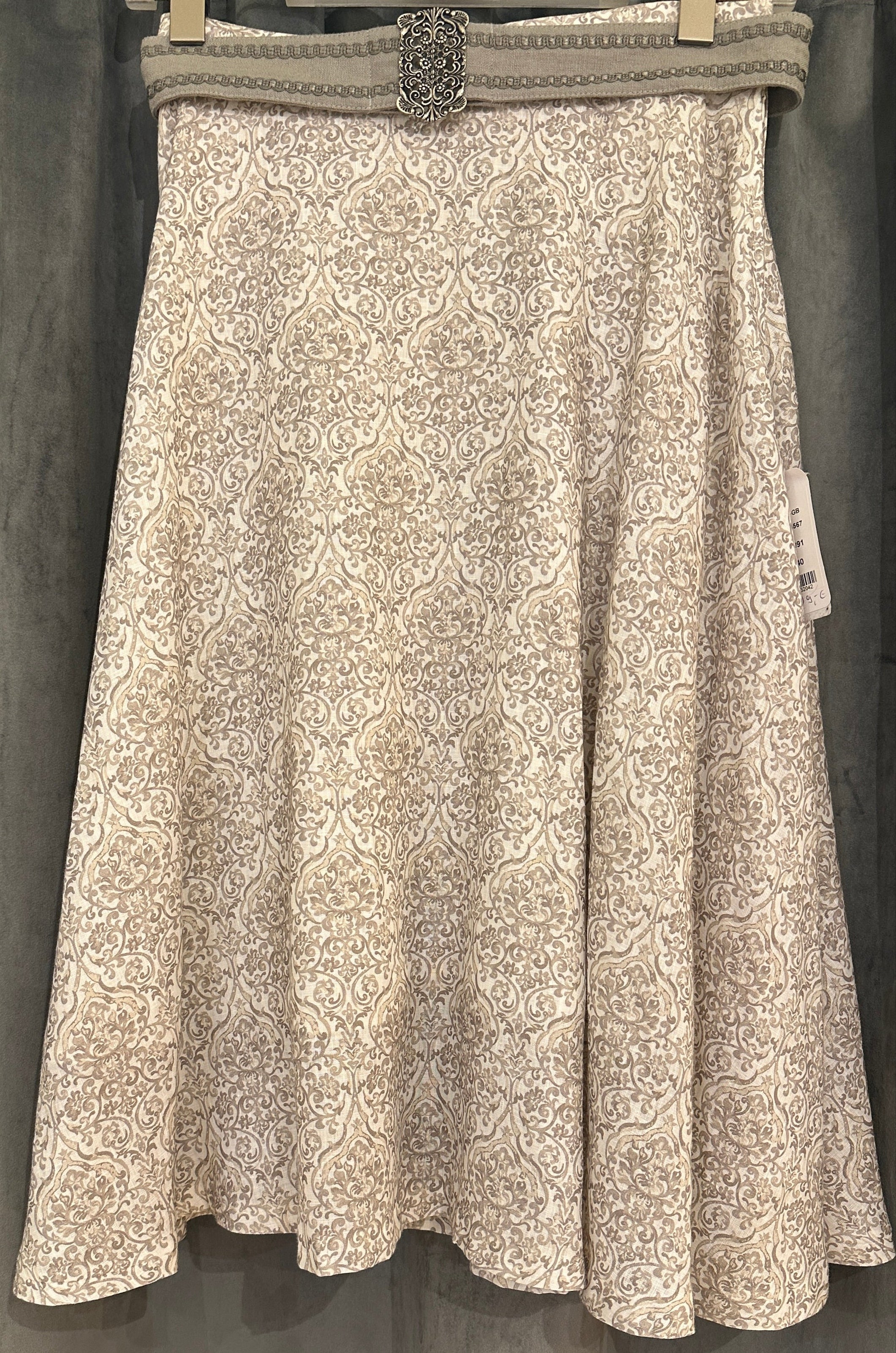 Damen Rock Kaiserjäger Hailey Leinen taupe 75cm