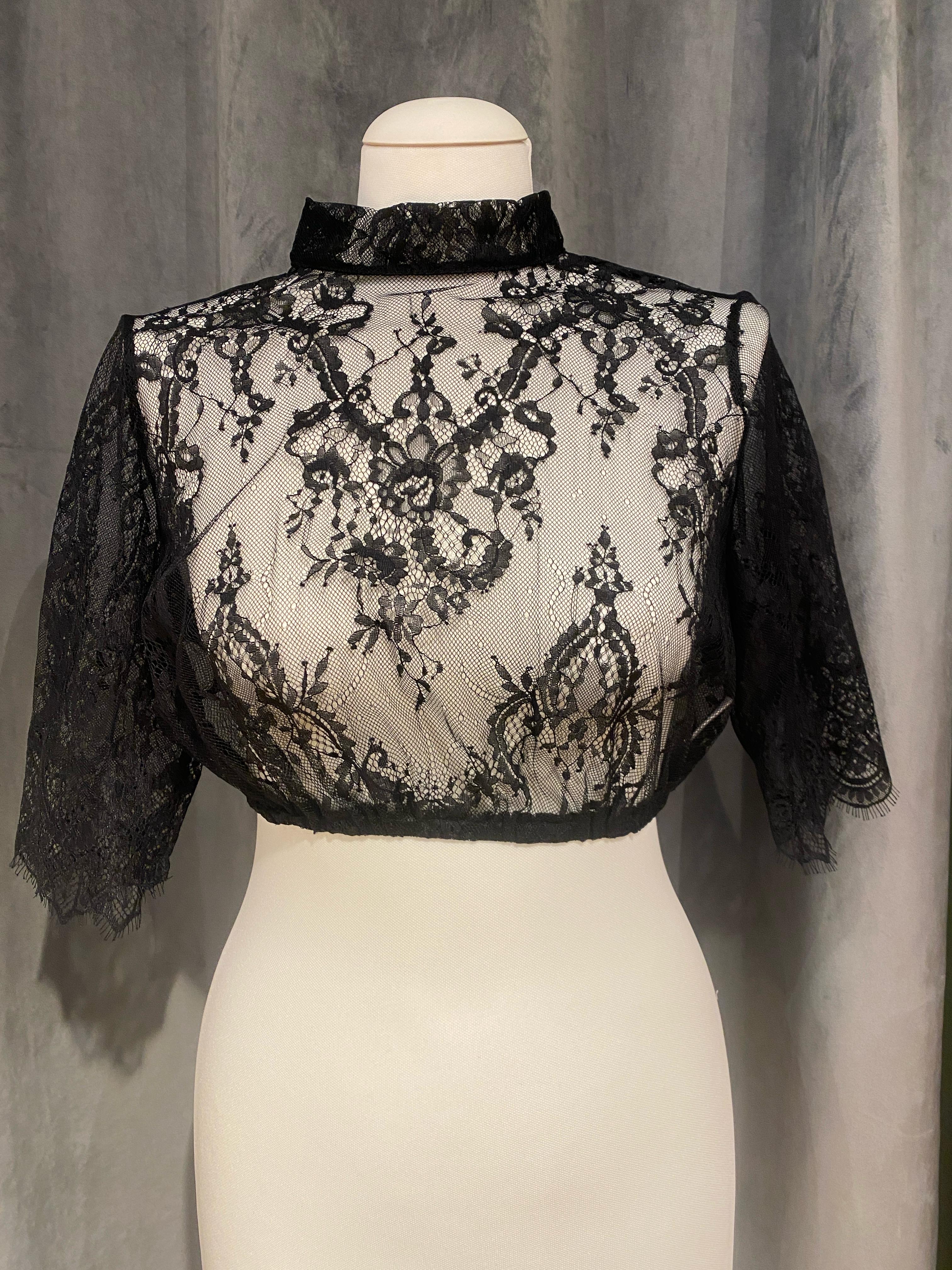 Dirndlbluse Astrid Söll Spitze schwarz