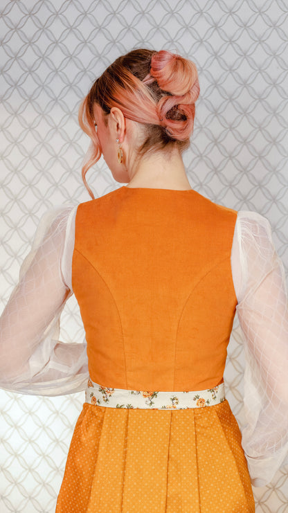 Corddirndl Goldstich orange