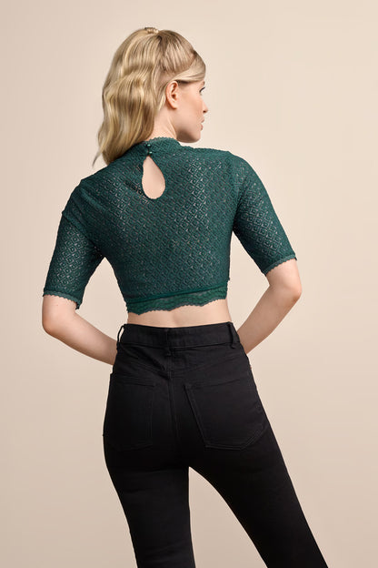 Dirndlbluse Danica Krüger Collection petrol