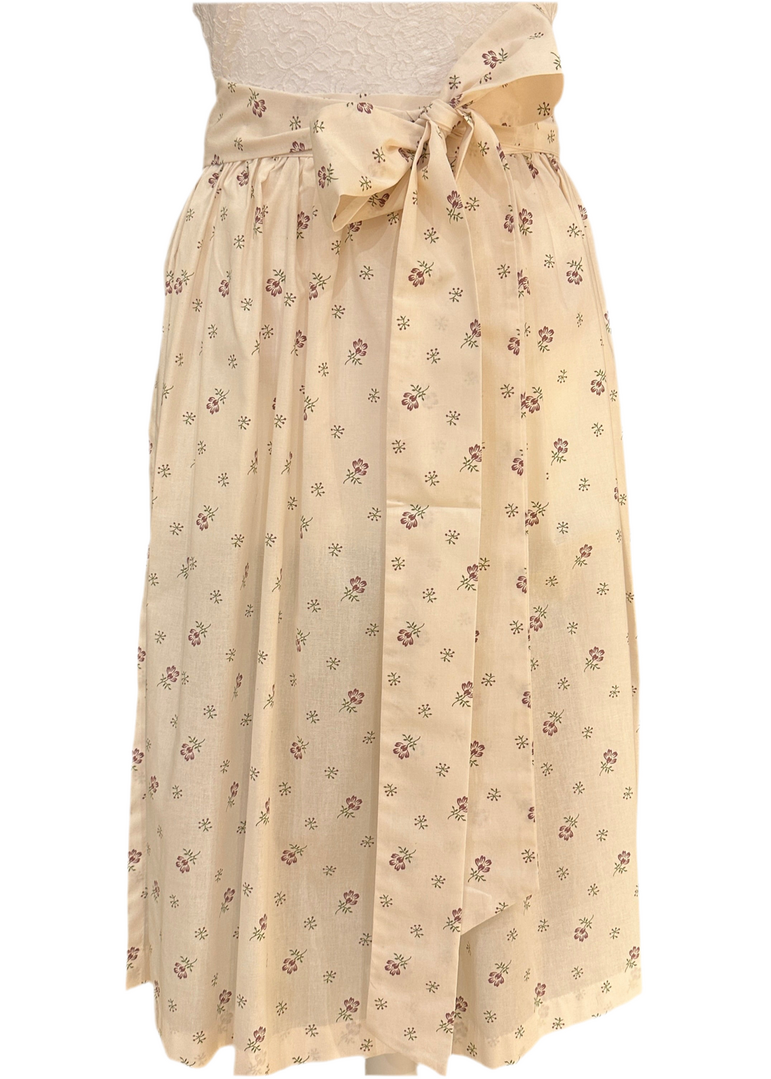 Dirndlschürze Goldstich creme Muster 65cm