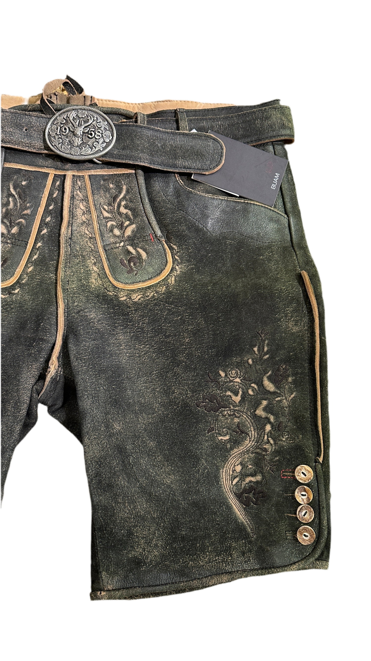 Lederhose Krüger Buam Matthias dunkelbraun