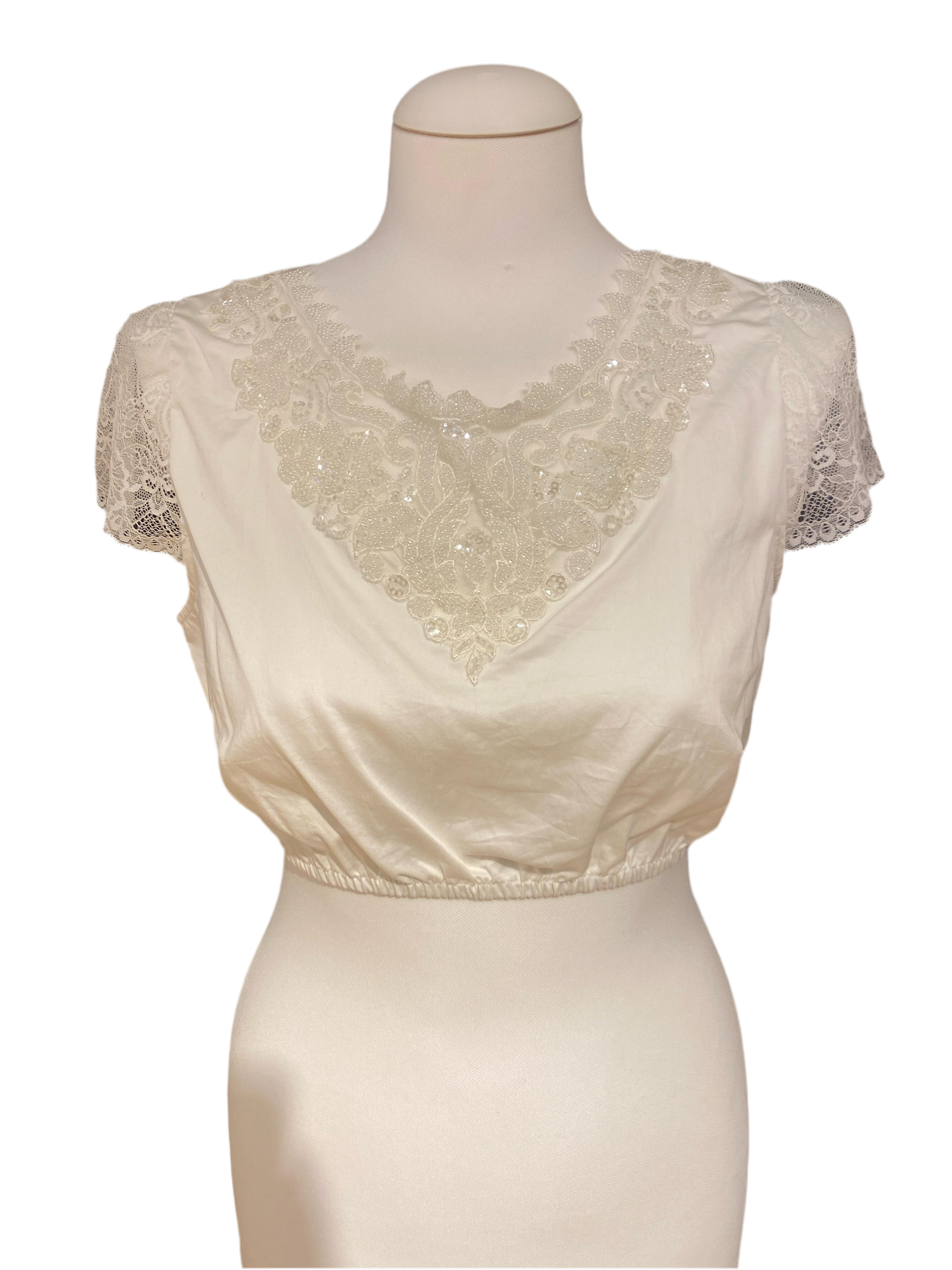 Dirndlbluse Krüger Collection Perlen