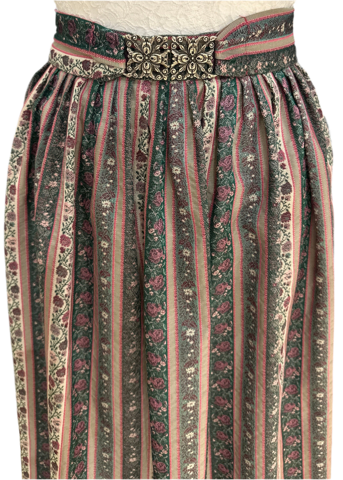 Dirndlschürze Berlin &amp; Wolff grün/rosa 80cm