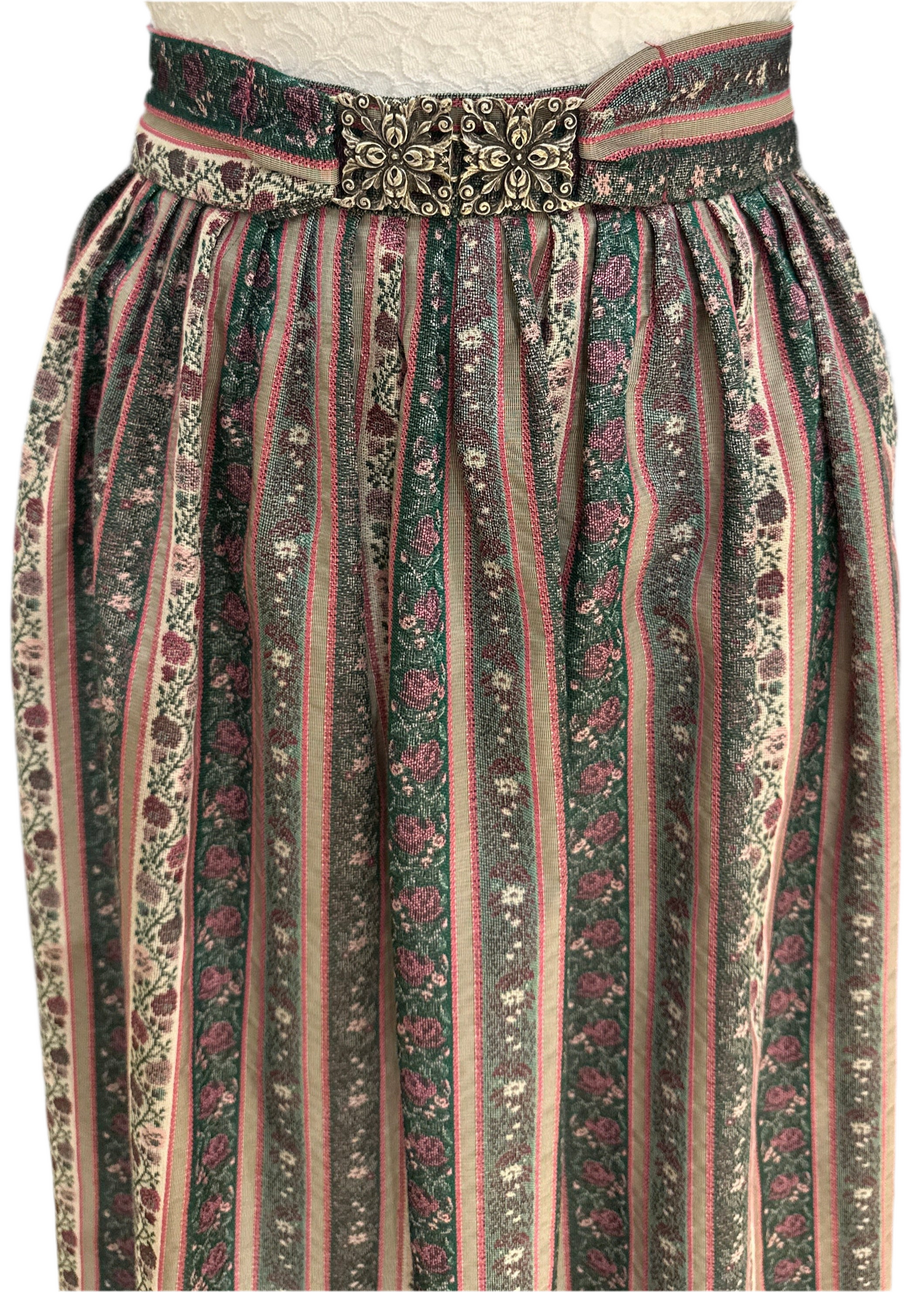 Dirndlschürze Berlin &amp; Wolff grün/rosa 80cm
