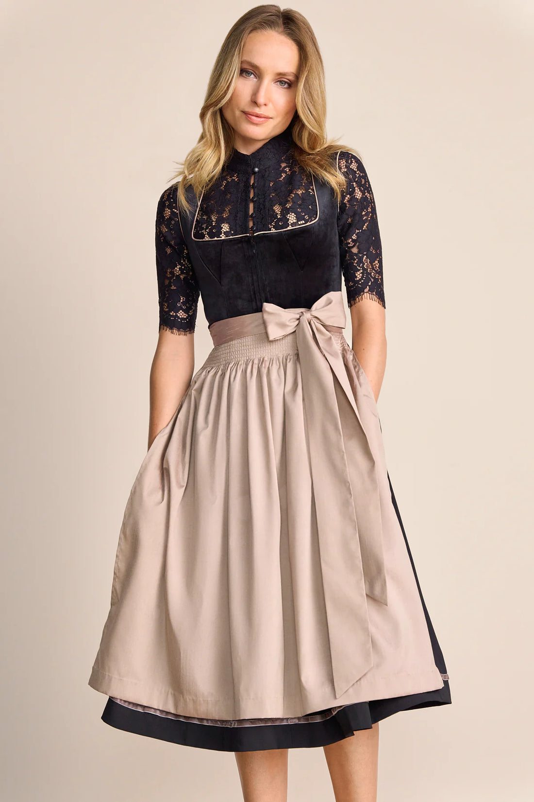 Dirndl Krüger Collection Samt schwarz 70cm