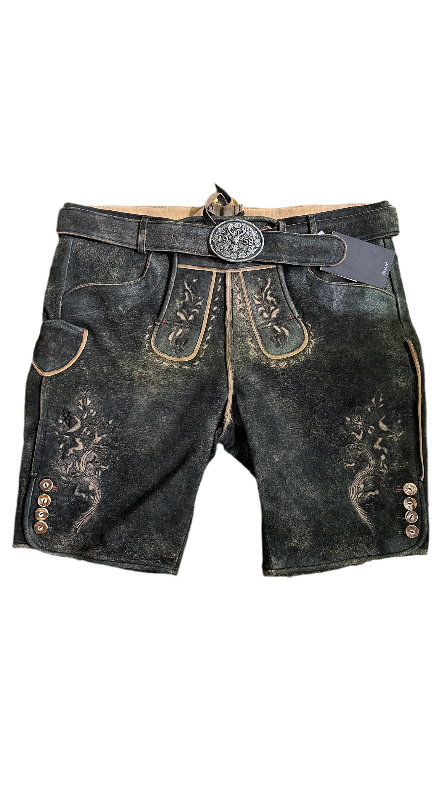 Lederhose Krüger Buam Matthias dunkelbraun