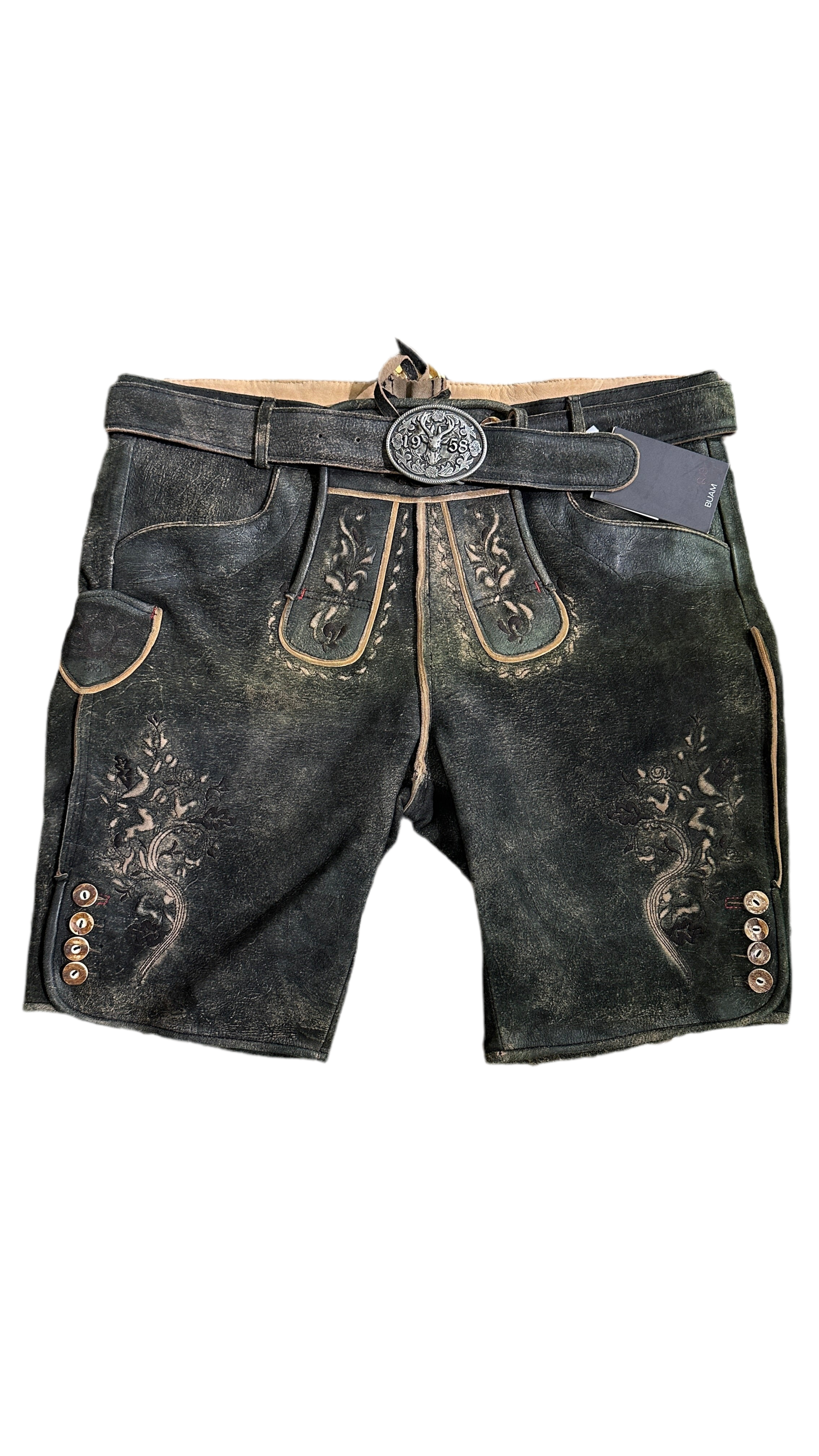 Lederhose Krüger Buam Matthias dunkelbraun