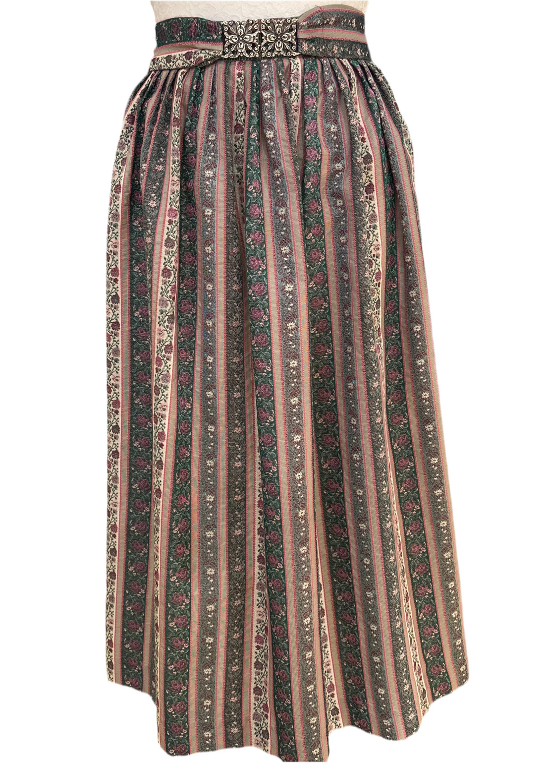 Dirndlschürze Berlin &amp; Wolff grün/rosa 80cm
