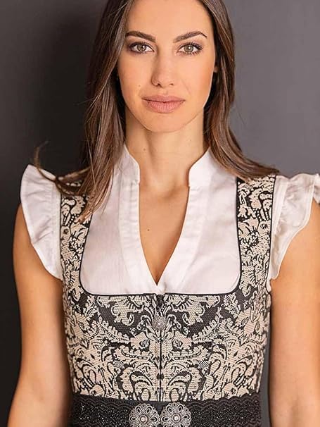 Dirndlbluse Marjo Kienberg Flügelarm offwhite