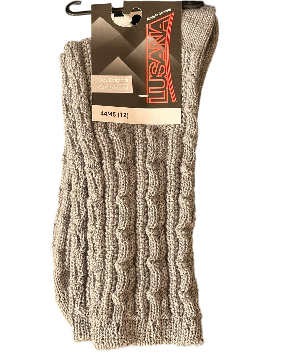 Lusana Trachten Schopper Socken mittelgrau