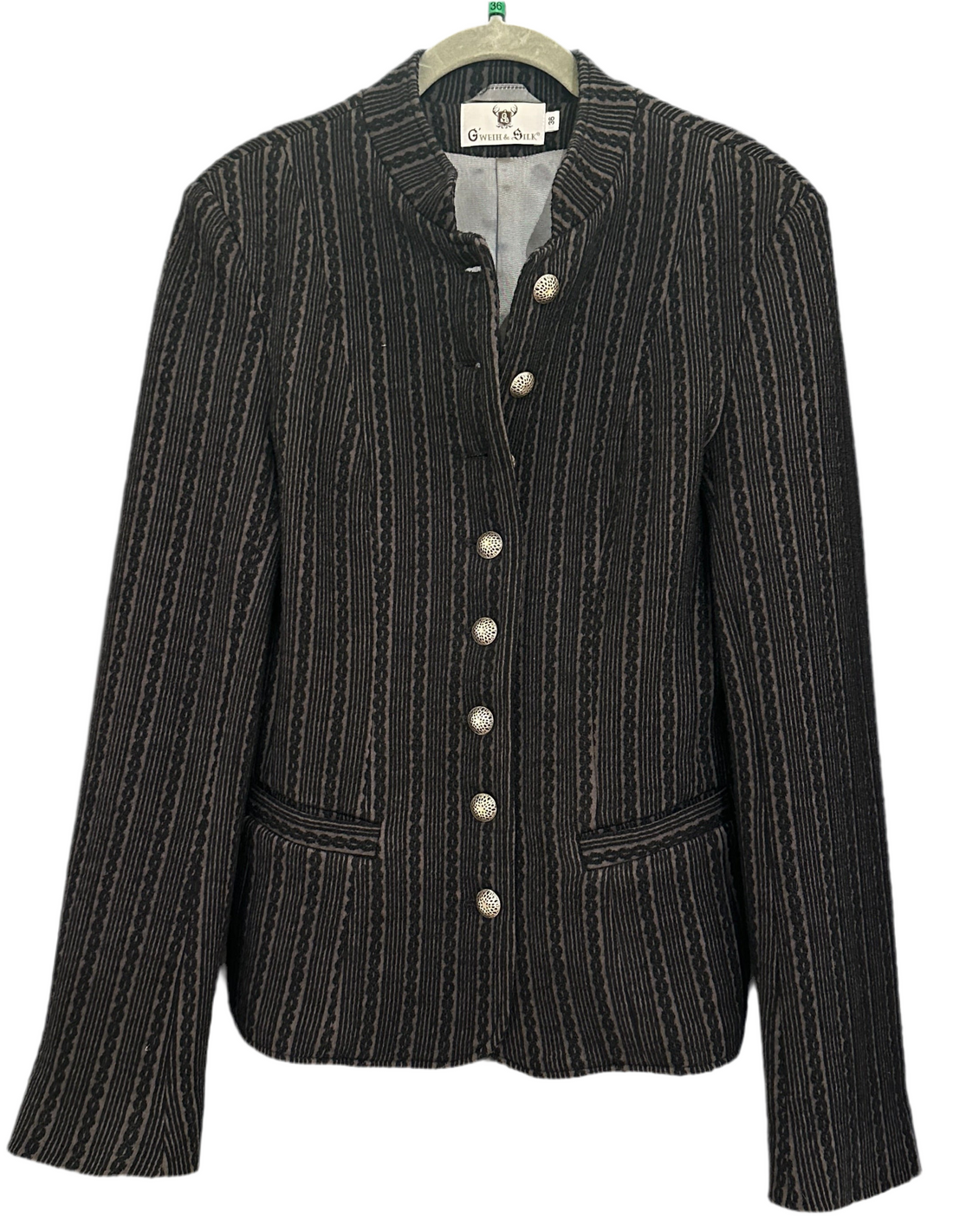 Trachtenjacke Damen Jasmina Geweih &amp; Silk schwarz