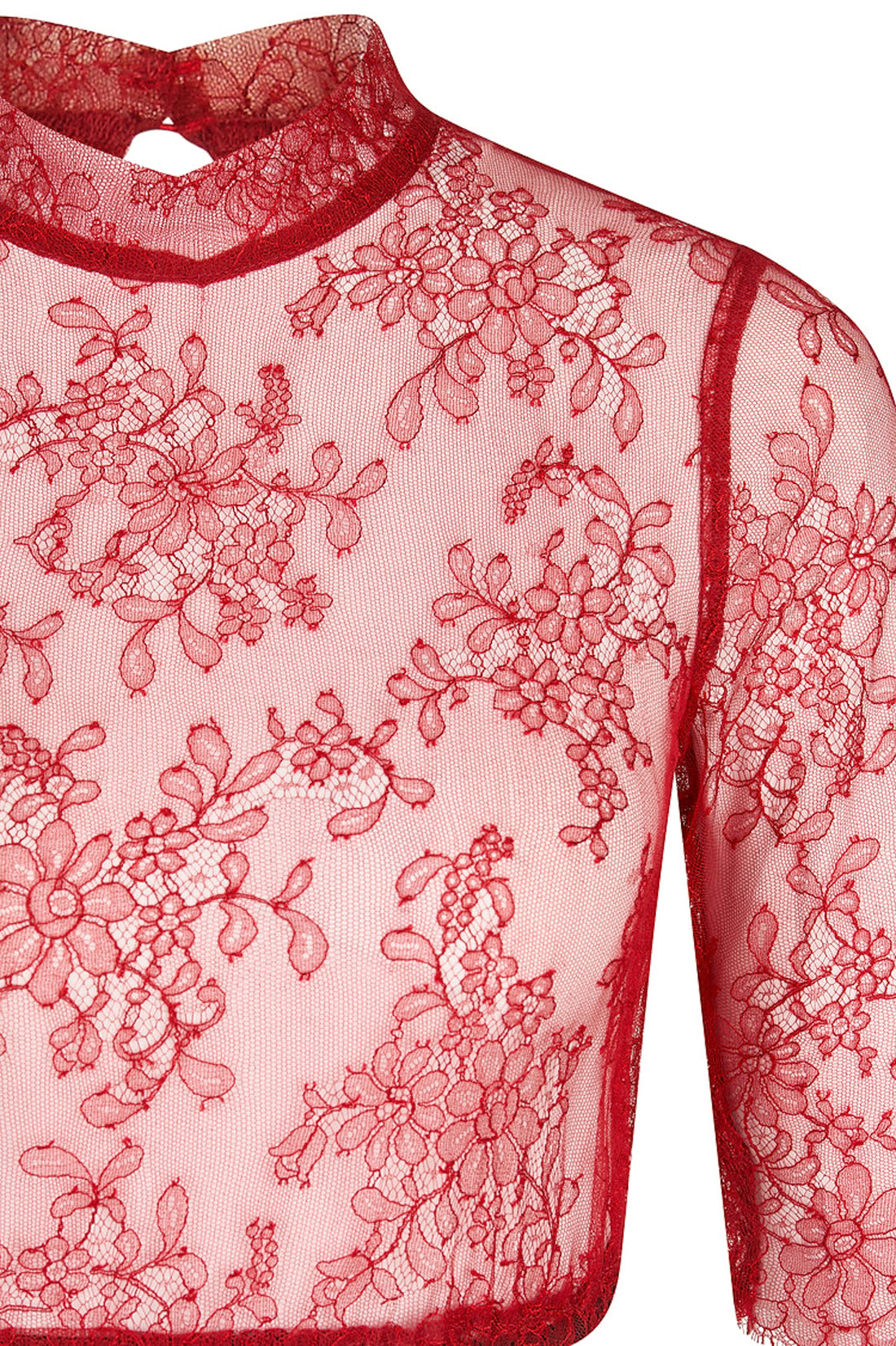 Dirndlbluse Dana Spitze Astrid Söll Rot