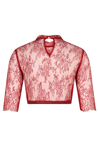 Dirndlbluse Dana Spitze Rot
