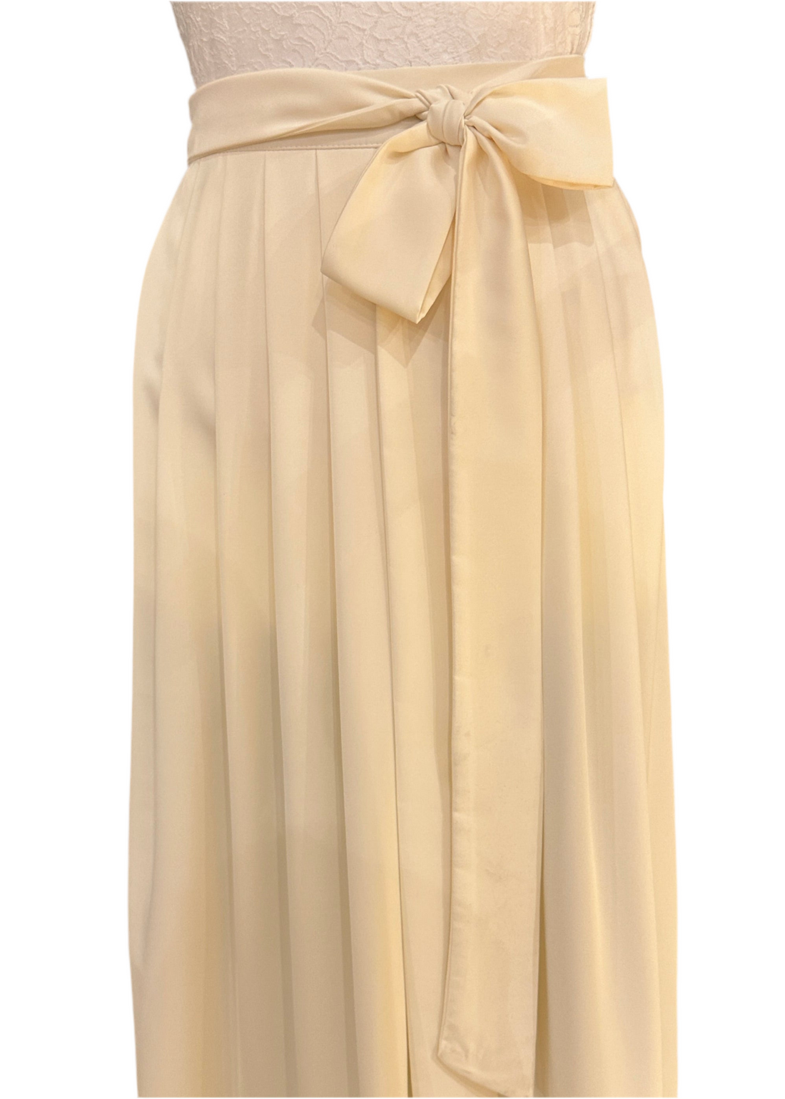 Dirndlschürze Goldstich creme/weiß 75cm