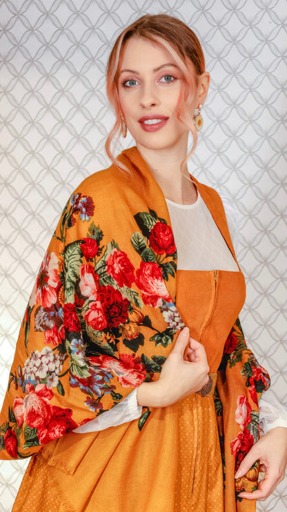 Corddirndl Goldstich orange