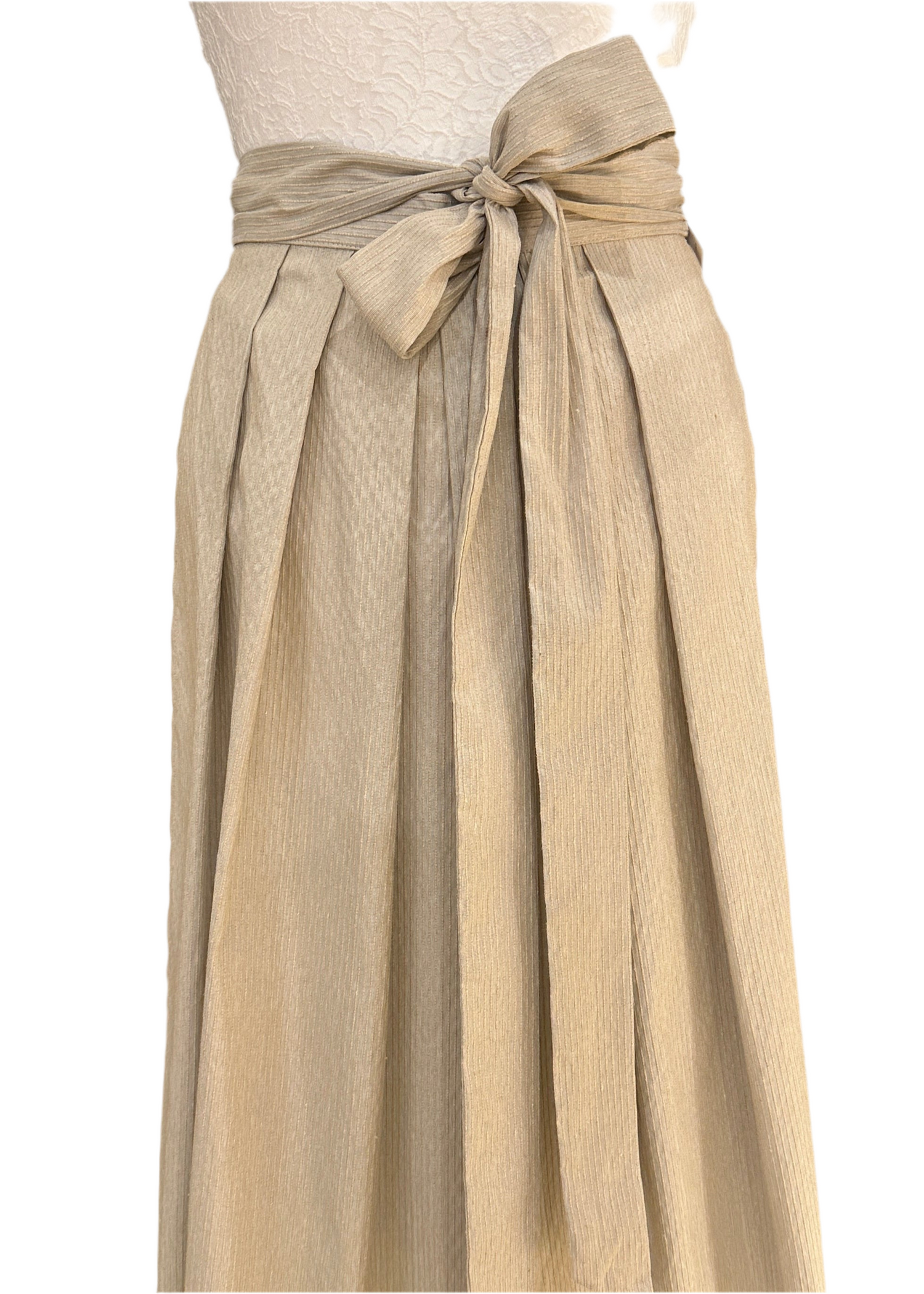 Dirndlschürze Goldstich Streifen beige 69cm