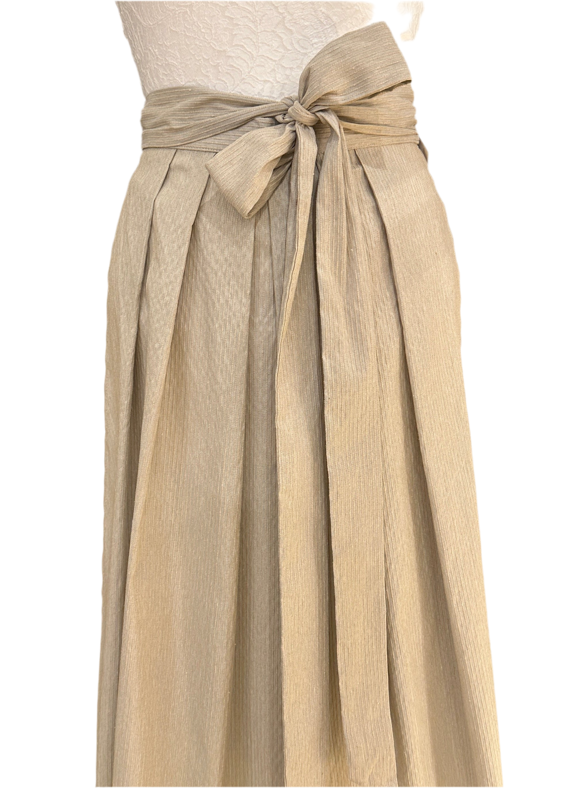 Dirndlschürze Goldstich Streifen beige 69cm
