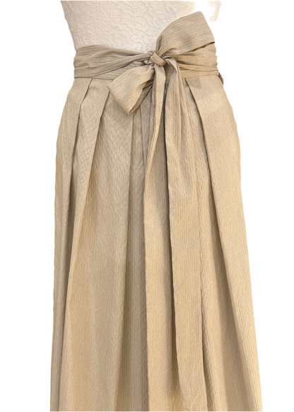 Dirndlschürze Goldstich Streifen beige 69cm