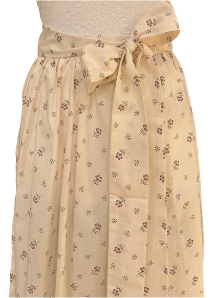 Dirndlschürze Goldstich creme Muster 65cm