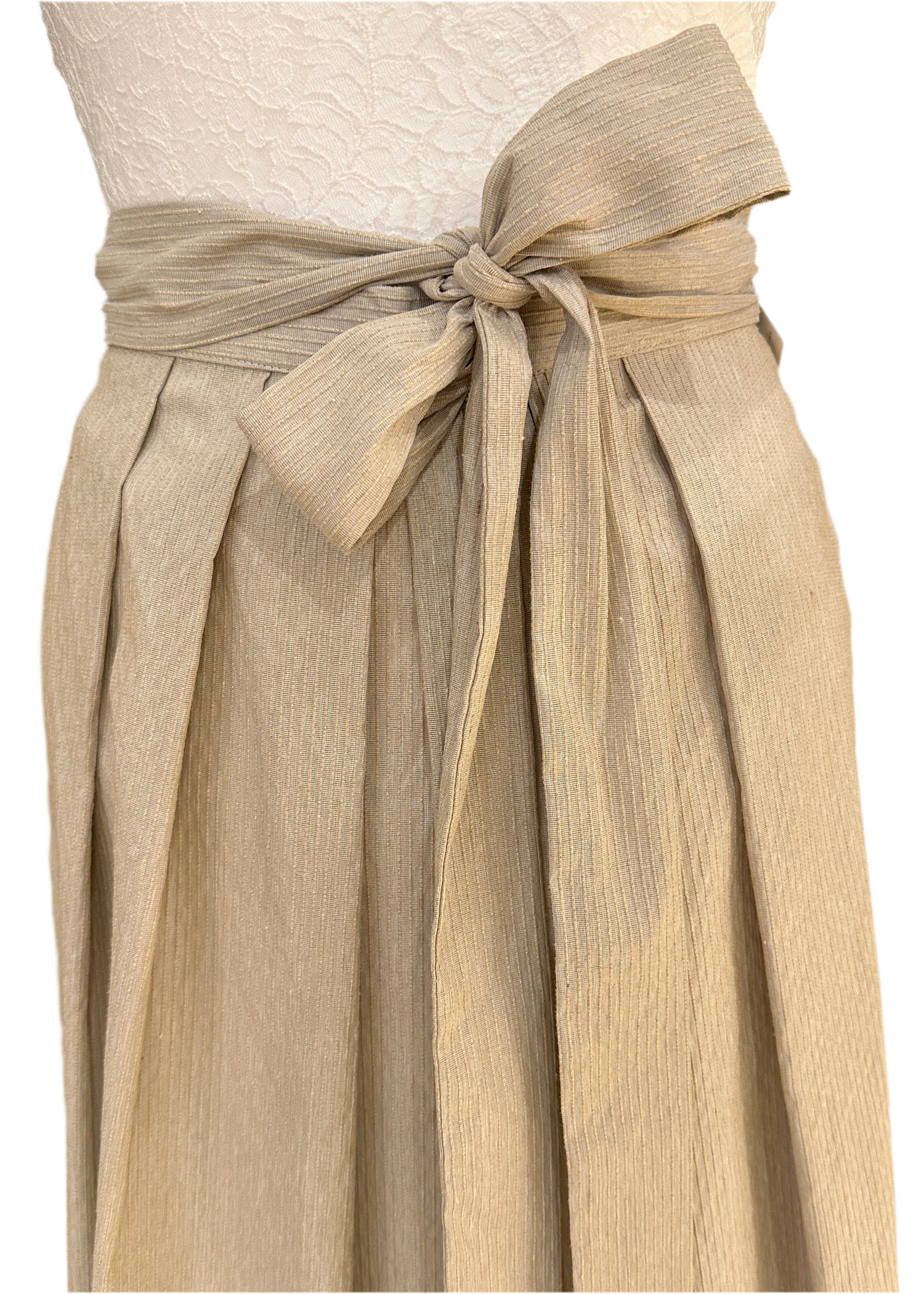 Dirndlschürze Goldstich Streifen beige 69cm