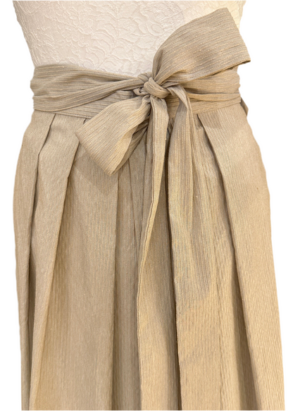 Dirndlschürze Goldstich Streifen beige 69cm