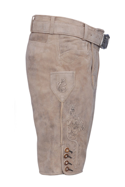 Lederhose G´Weih &amp; Silk Arno Beton schwarz