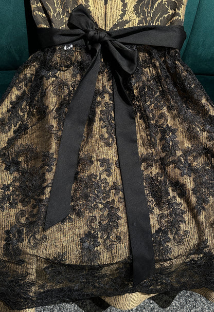 Dirndl Goldstich gold/schwarz 70cm