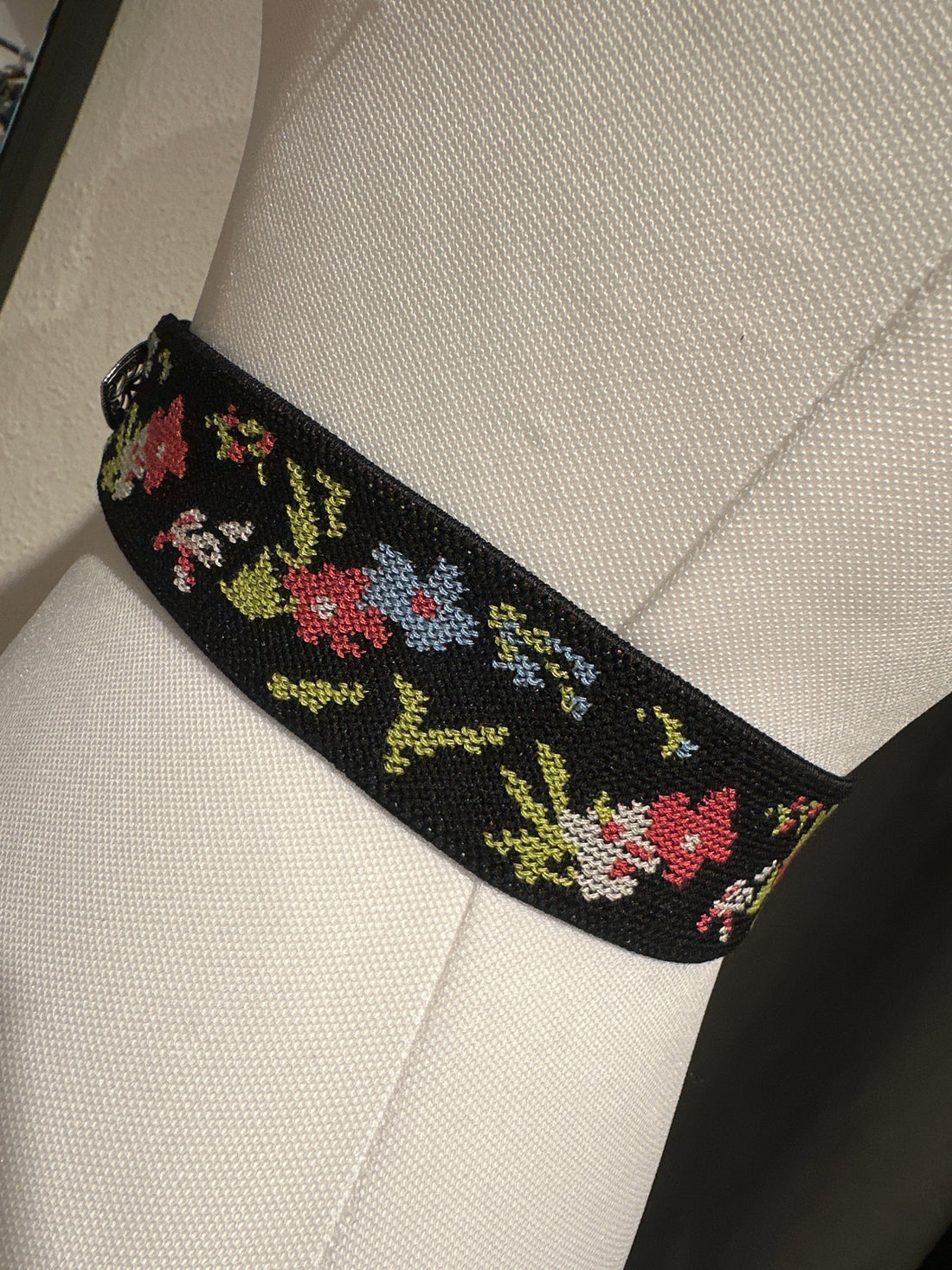 Trachtengürtel Stretch mit Schliße silber