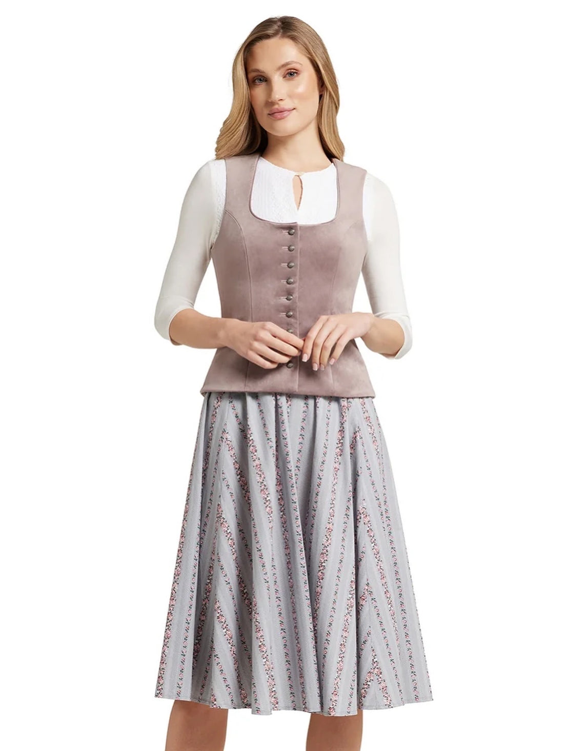 Trachtenmieder Samt Berwin rose